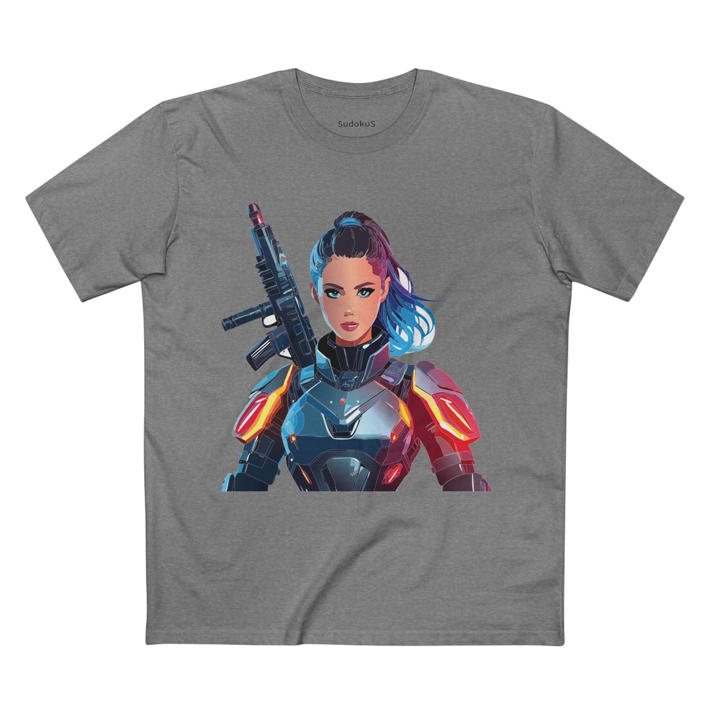 Army-woman Graphic Unisex 100 Cotton Staple Tee 15