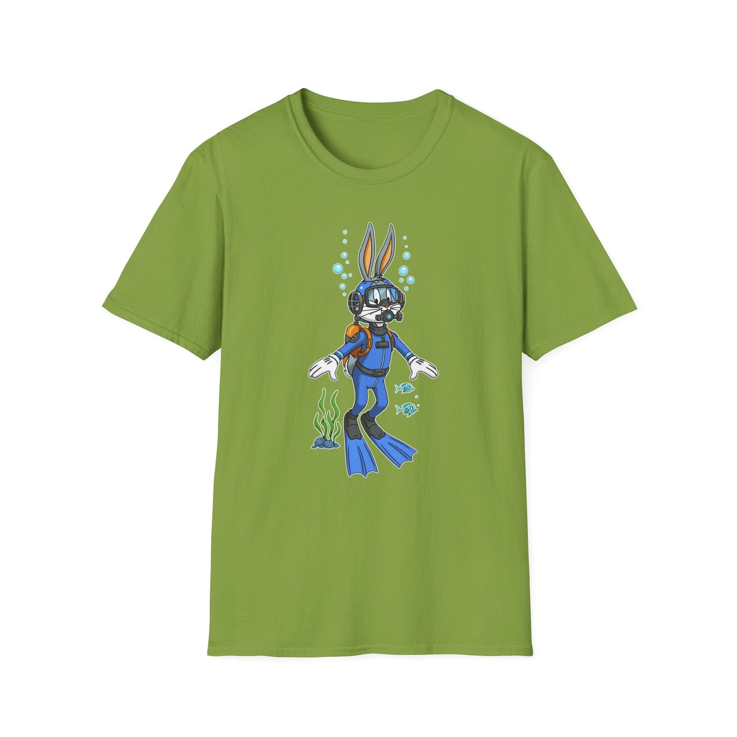 Bugs Bunny T Shirt Unisex Short Sleeve Cartoon Tee Gildan Softstyle 64000 Cotton