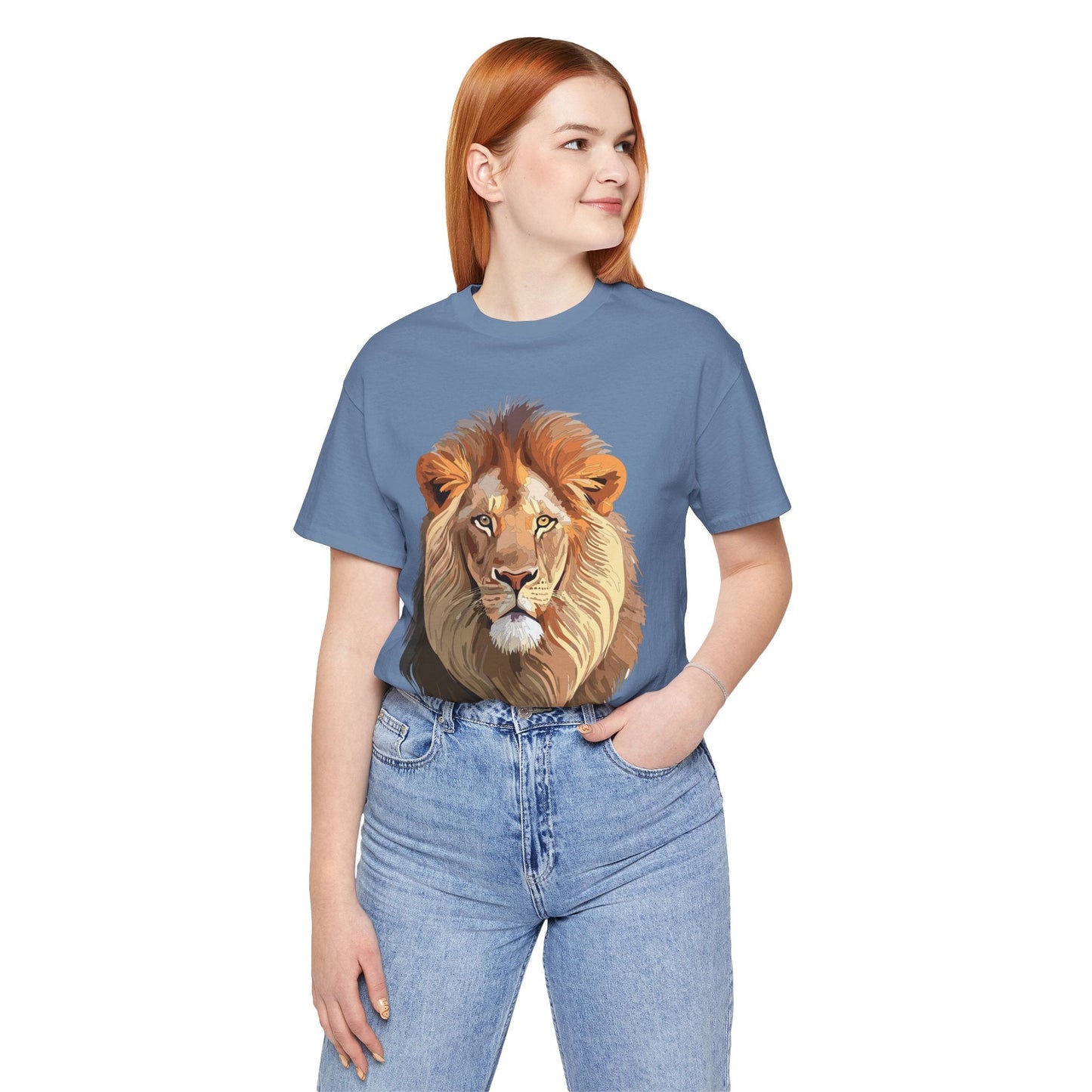Unisex Animal Graphic Tee Shirt With Wild Animals Art Design For Everyday Wear Casual