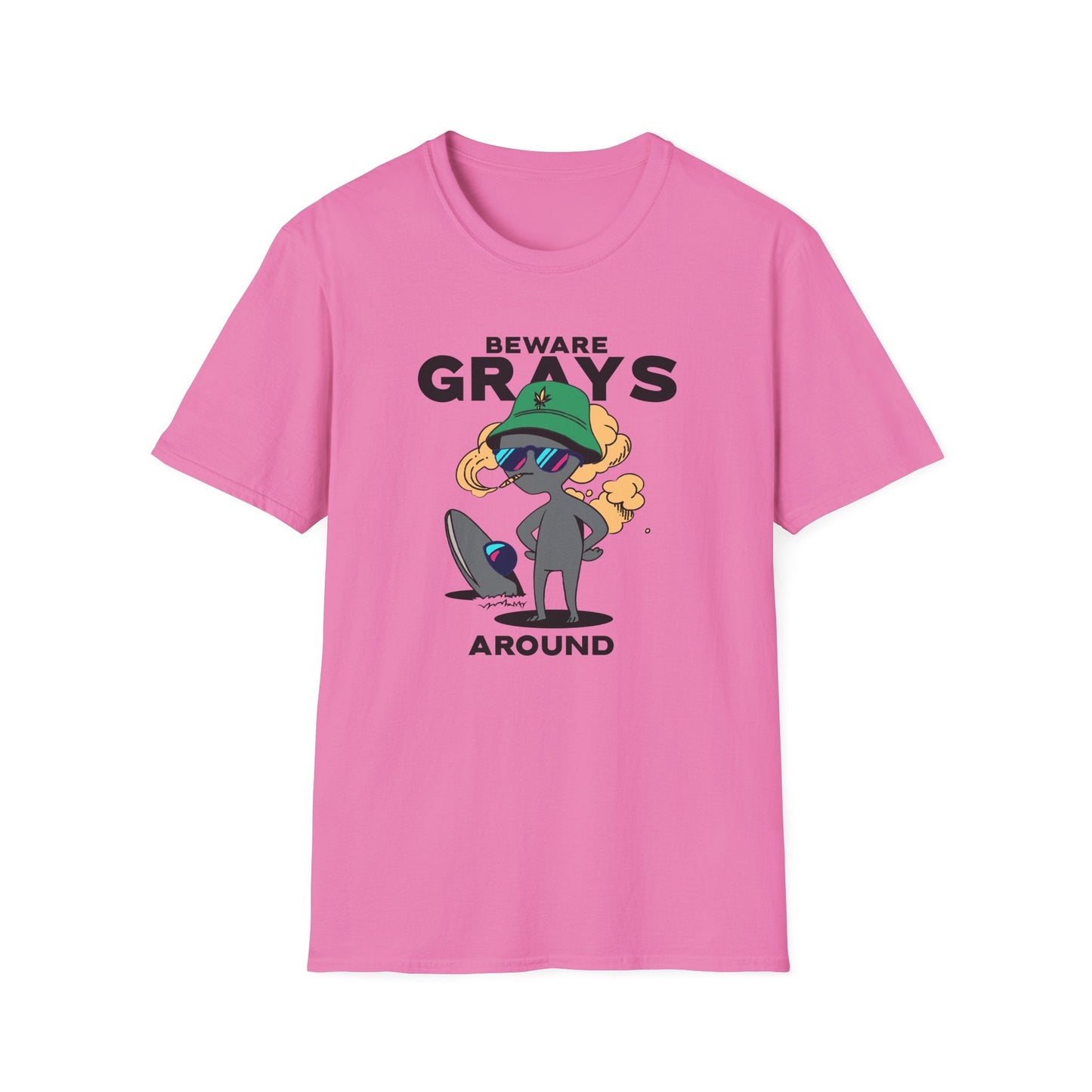 Funny Aliens UFO Graphic Unisex Cotton T-Shirt  18