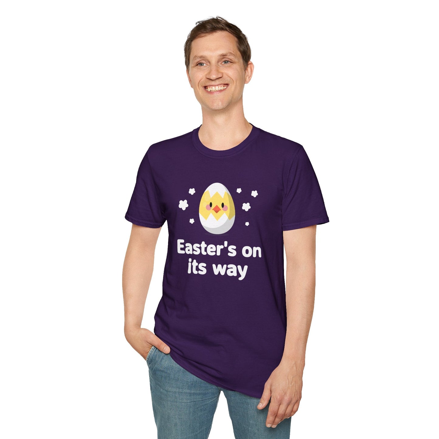 Easter Day T Shirt with Easter Design and Signature Print Unisex Gildan Softstyle Tee One Hundred Percent Cotton