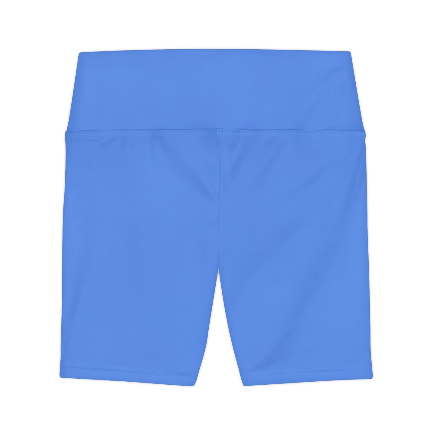 Cornflower Blue Women's Workout Shorts — Solid High-Waist Biker Shorts for Exercise & Everyday Wear