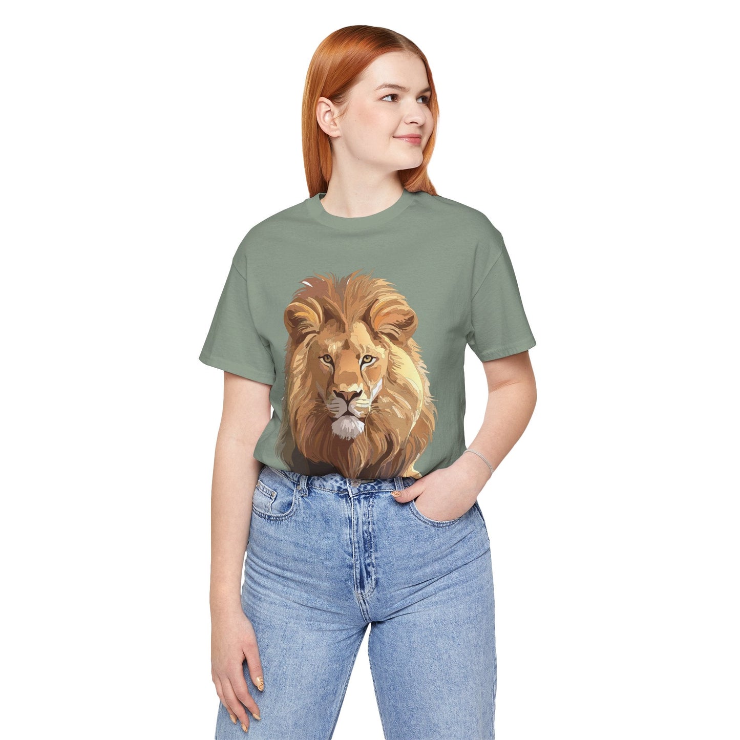 Unisex Animal Art Tee Shirt With Wild Animals Design Gildan 64000 Softstyle Cotton