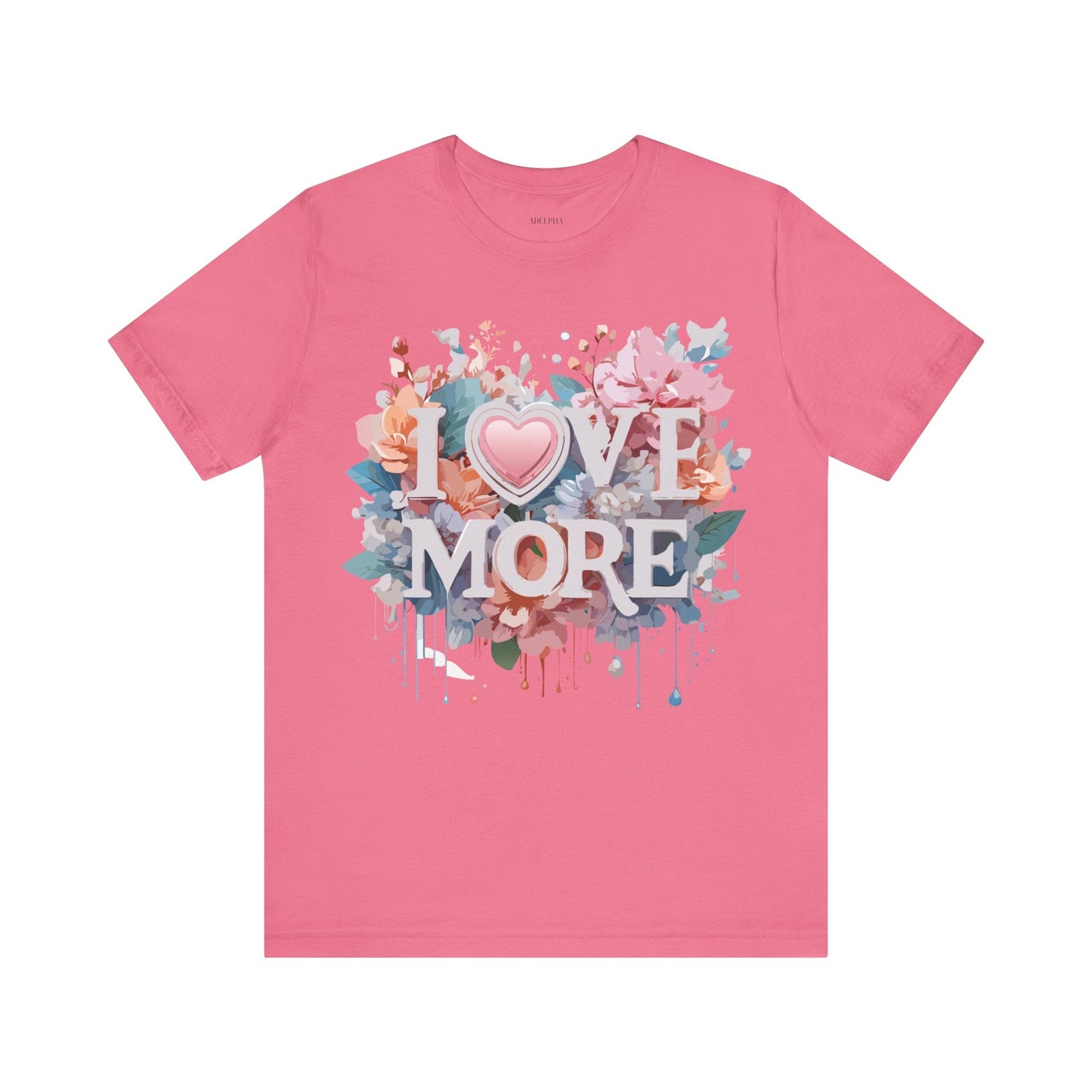 Valentine Day Graphic Unisex 100 Cotton Vintage Artwork with Love and Flower Design Tee 17