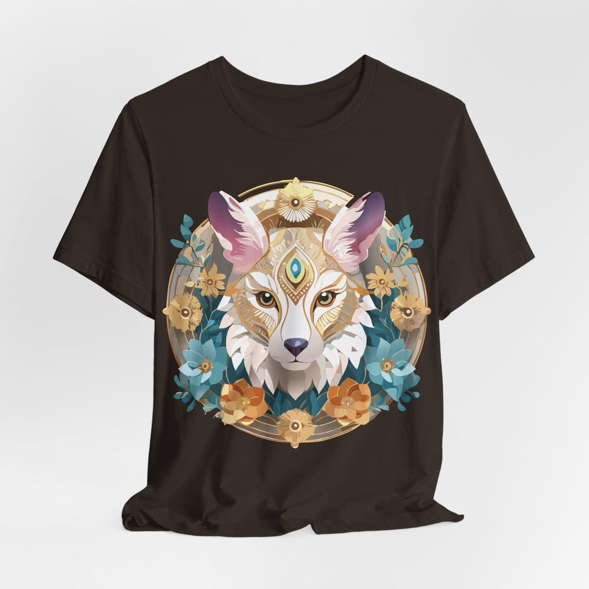Medallion Graphic Unisex Cotton Bella+Canvas Tee with Art Design d72