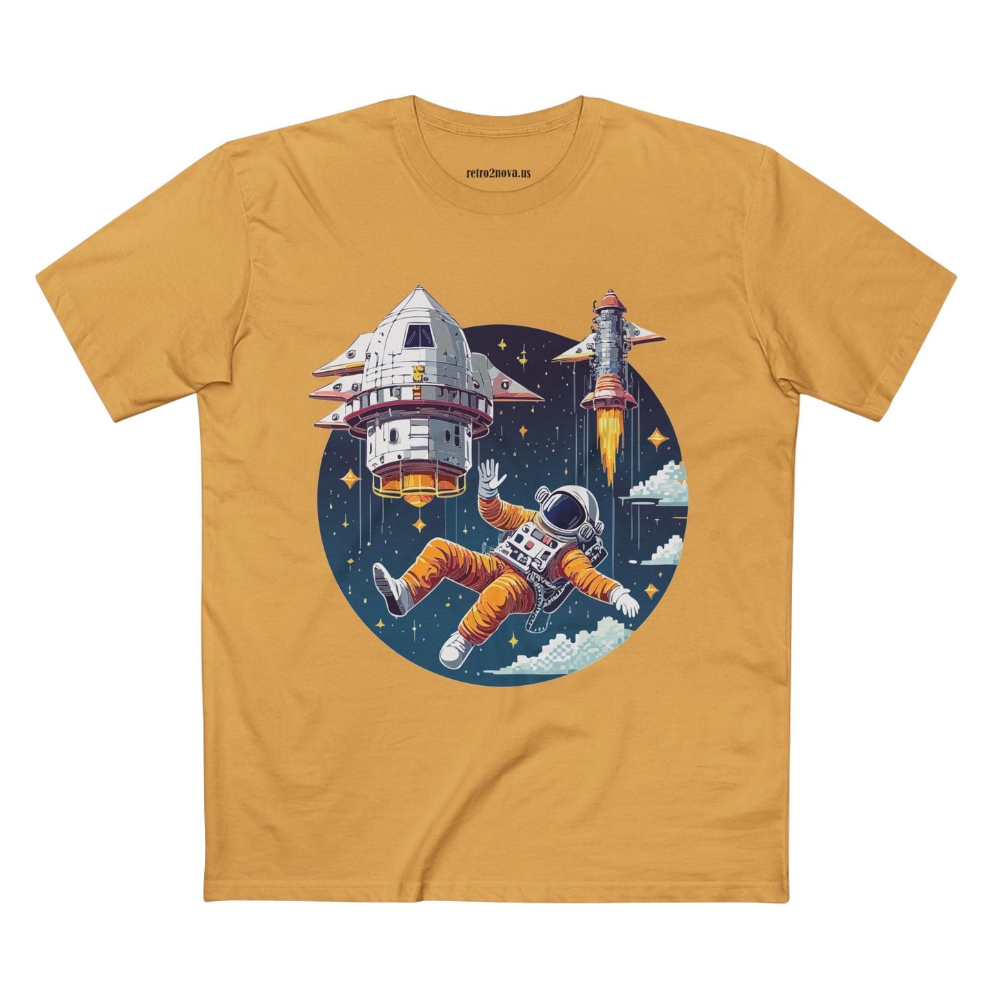 Cosmos Astronaut Shirt Unisex Premium Cotton Tee With Original Retro Art Design Collection