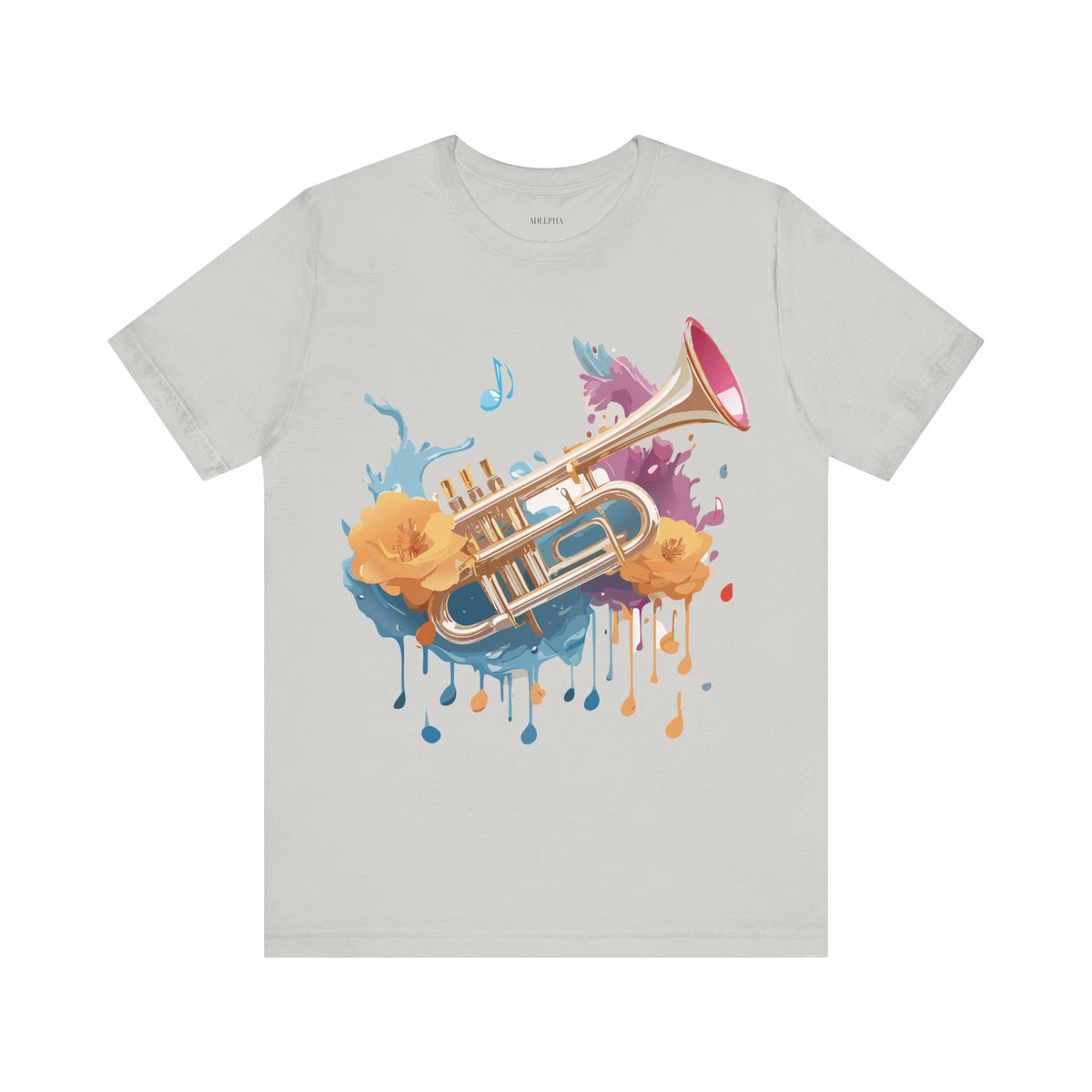 Music Graphic Unisex Cotton Bella+Canvas Tee with Art Design m153