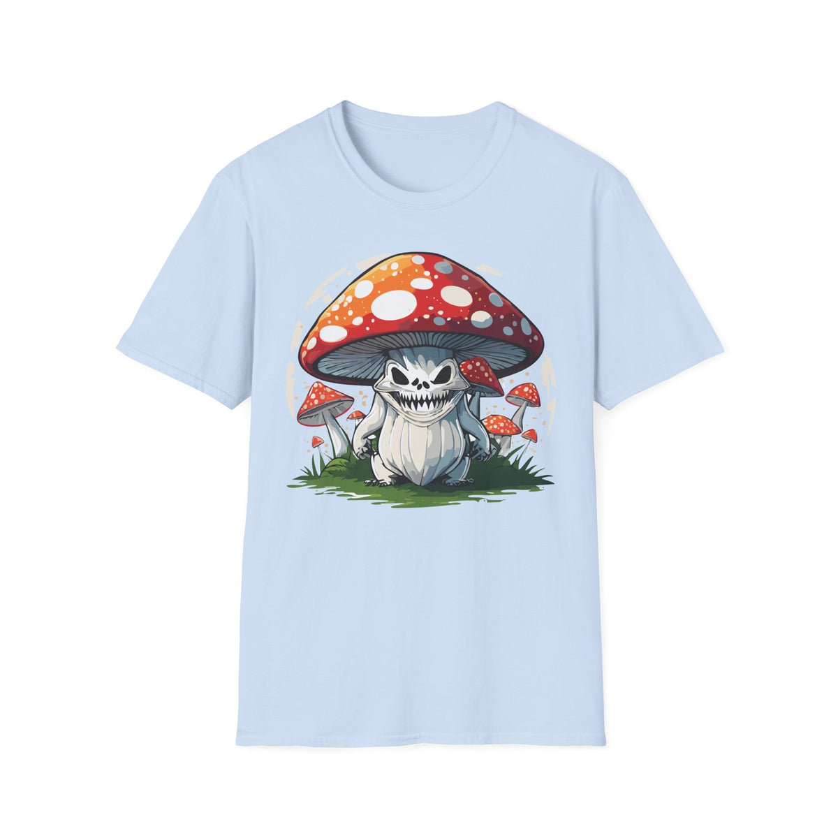 Funny Mashroom Cartoon  Graphic Tee Gildan Unisex 100 Cotton Tee Shirt c14