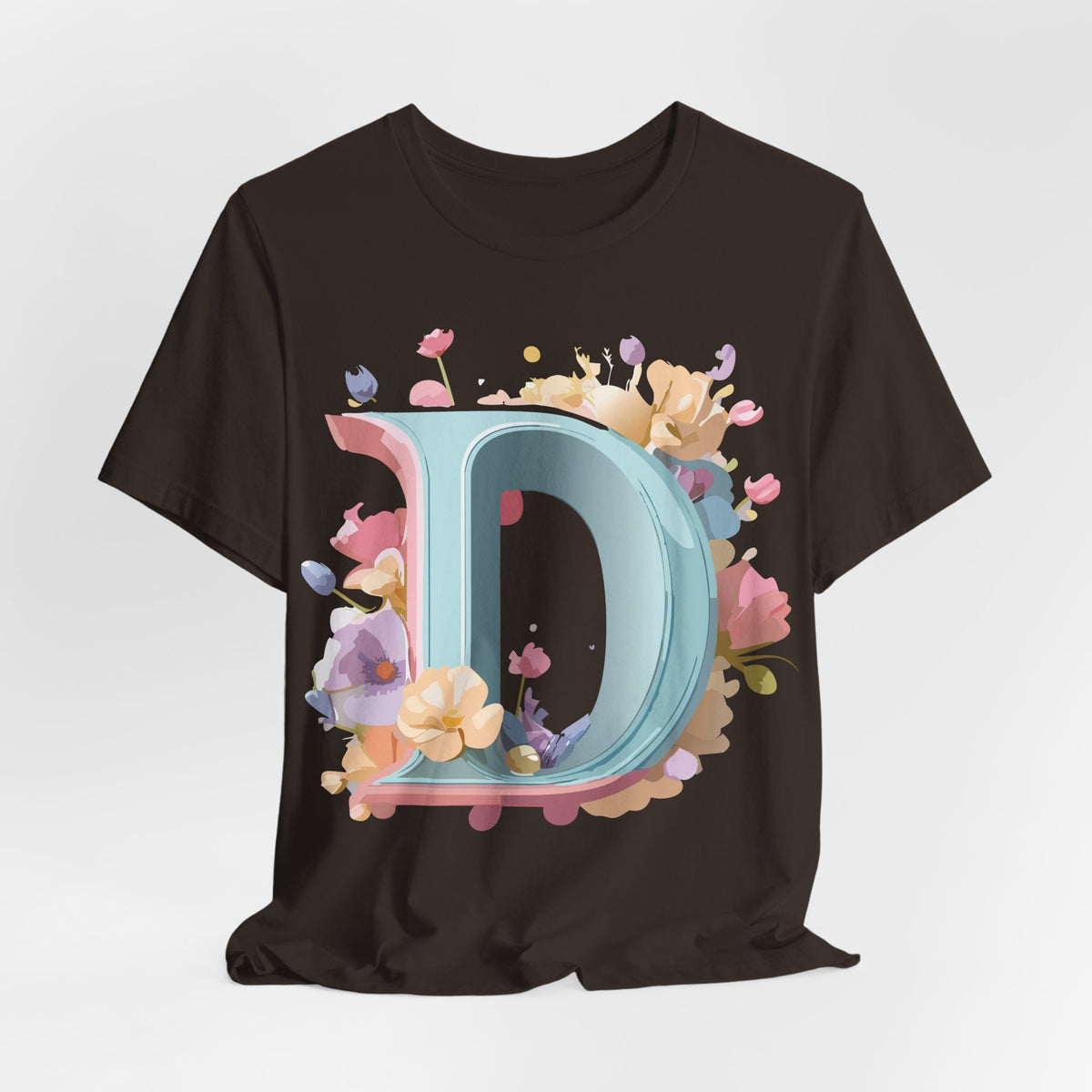 Letter D Graphic Unisex Cotton Bella+Canvas Tee with Art Letter Design