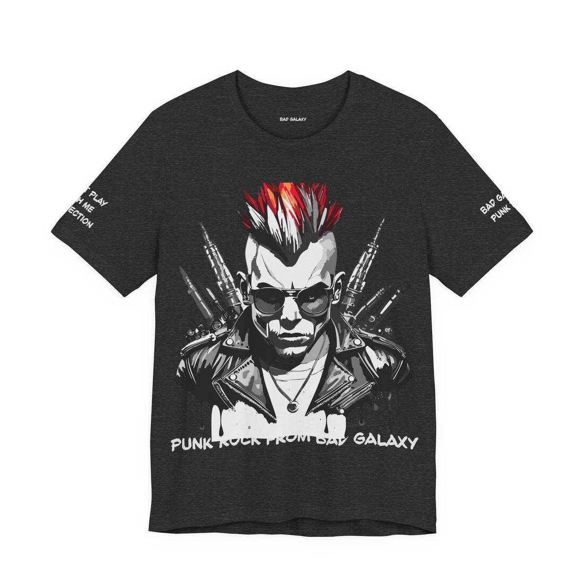 Punk Rock Graphic Unisex Cotton Bella+Canvas Tee with Art Design b27
