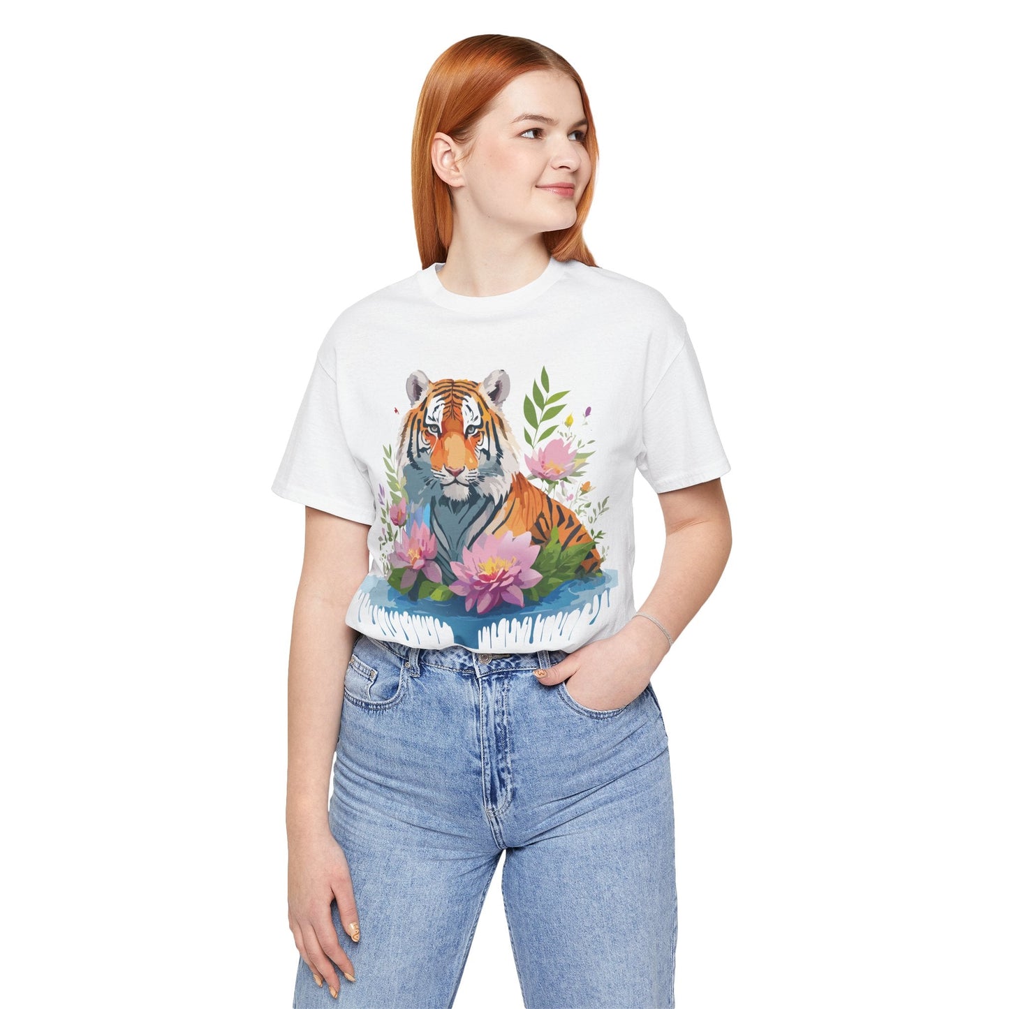Tiger Graphic Tee Unisex Shirt By Adelpha Vintage Inspired Artwork Short Sleeve