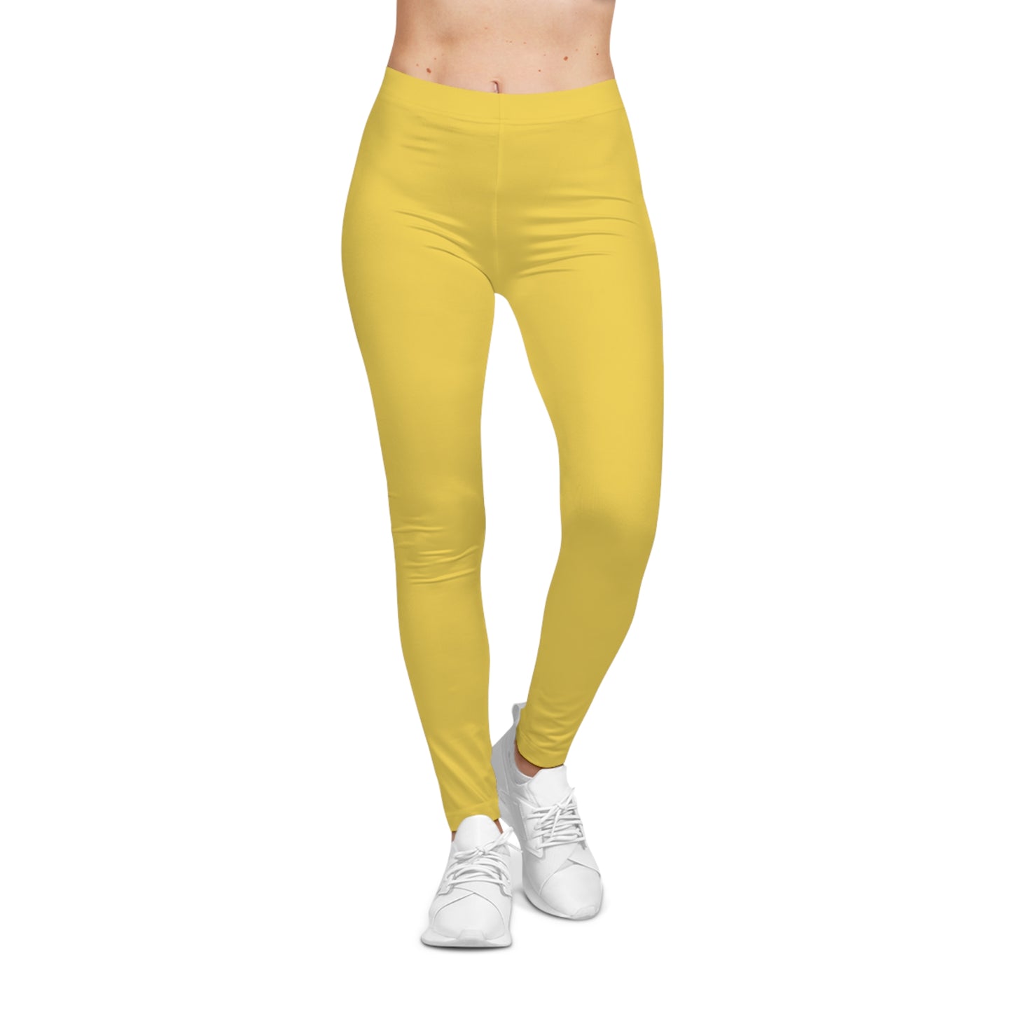 Yellow Gold Color Women's Poly-Span Casual Leggings XS-2XL