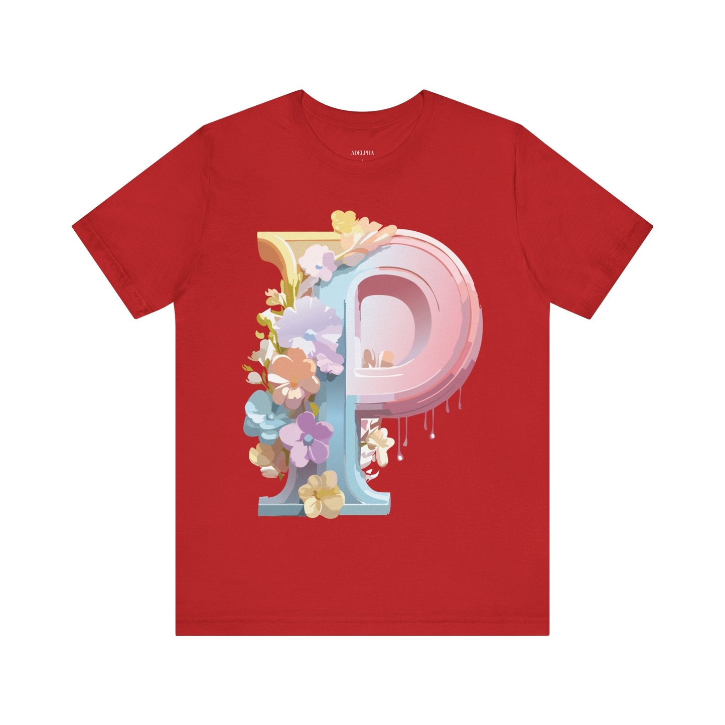 Letter P Shirt Graphic Tee Unisex Jersey Short Sleeve Adelpha Vintage Inspired Artwork