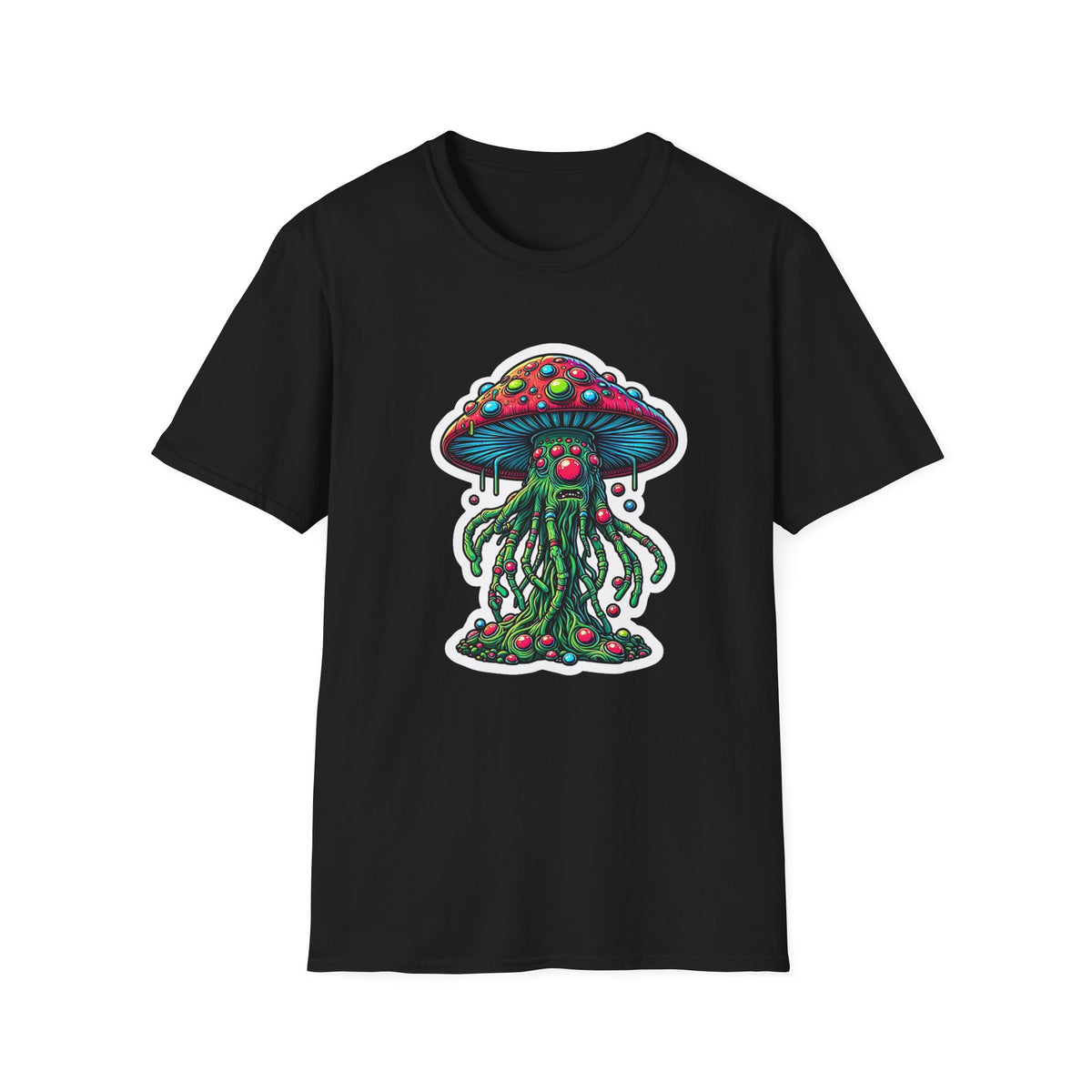 Funny Mashroom Cartoon  Graphic Tee Gildan Unisex 100 Cotton Tee Shirt c09