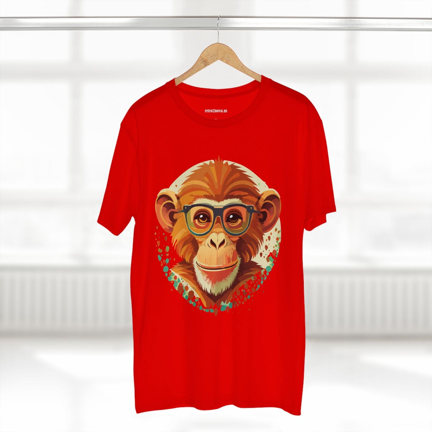 Monkey Shirt Animal Shirt Unisex Premium Cotton Tee With Original Art Design By Retro2Nova For Everyday Comfort