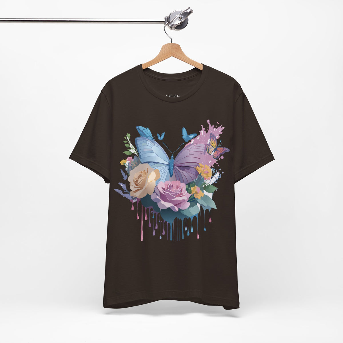 Butterfly Graphic Unisex Cotton Bella+Canvas Tee with Art Design n74