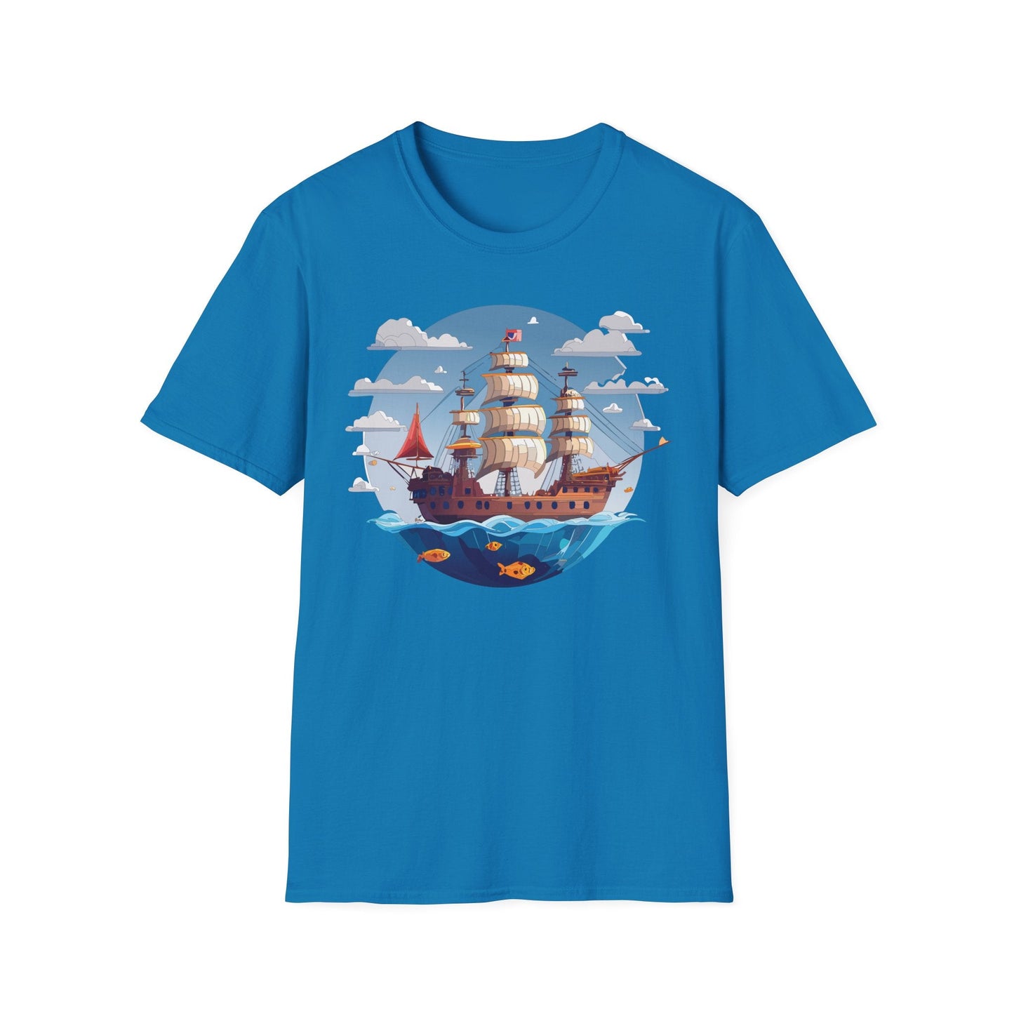 Ship T Shirts Frigate T Shirts Vessel Tee Shirt Unisex Softstyle Cotton Tee Gildan 64000