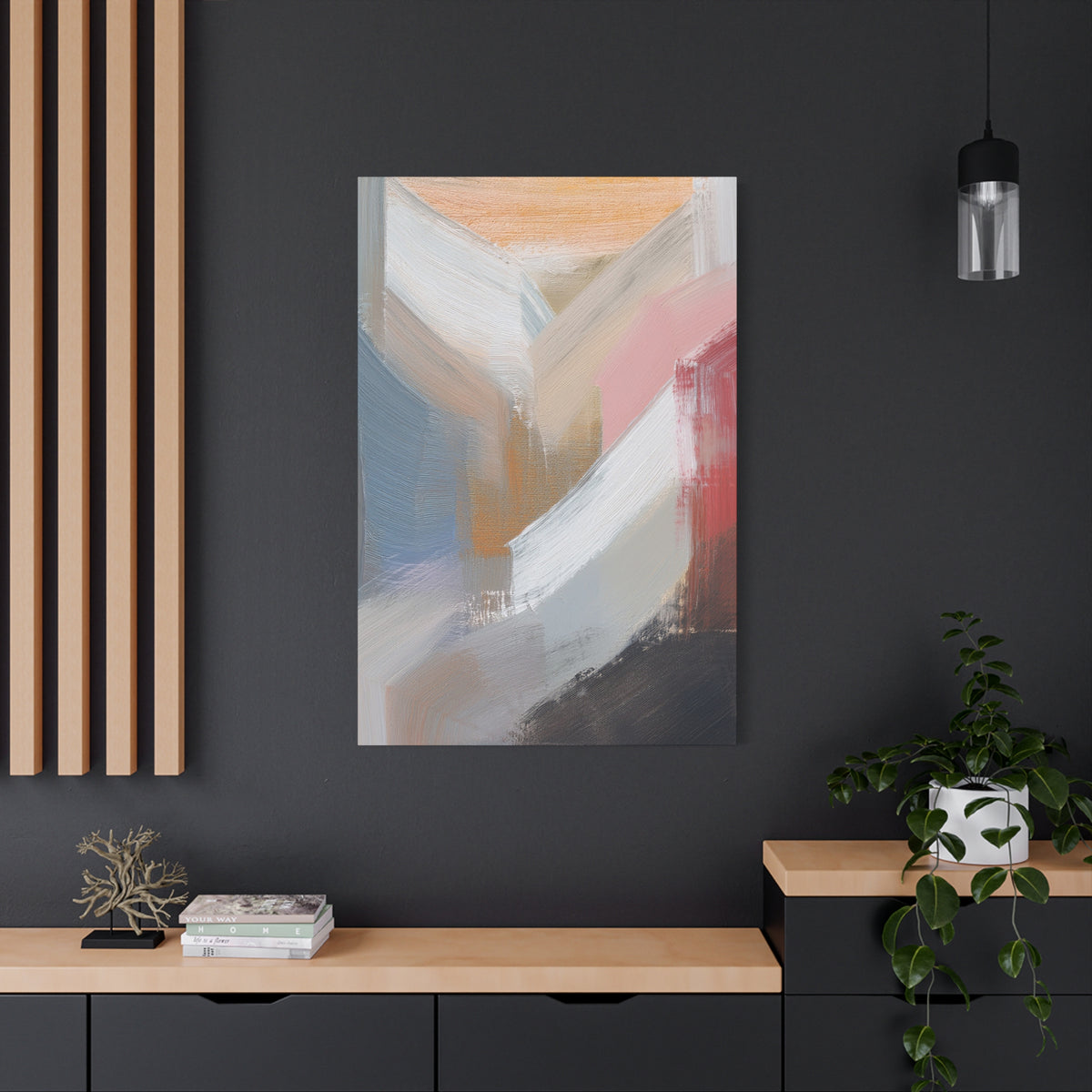 Abstract Pastel Painting Print Canvas 20x24,20x30,24x30 24x32,24x36,30x40 32x48,36x48,40x60 Pine-Wood Inner Frame ABS-88