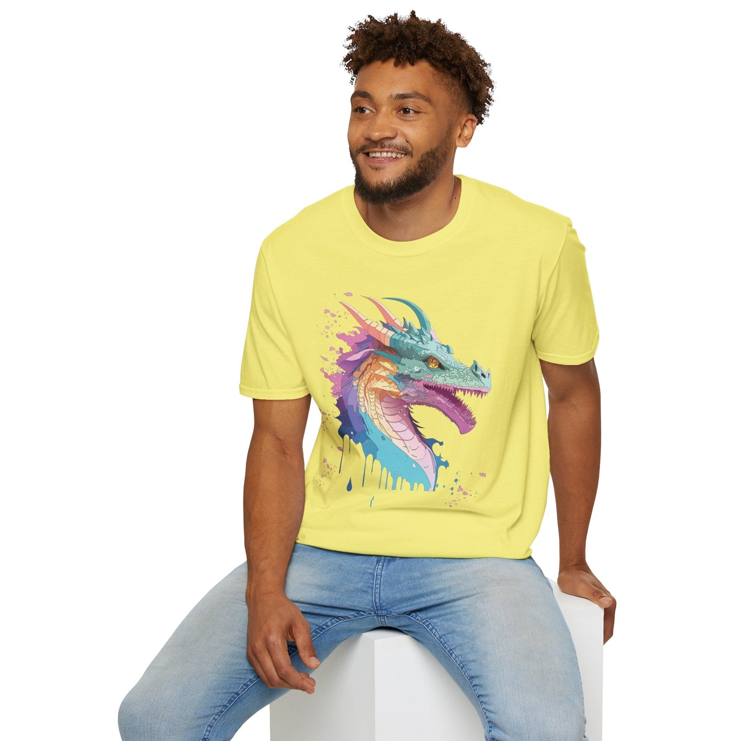 Dragon Graphic T Shirt Unisex Animal Shirt Cotton Softstyle Tee For Everyday Comfort