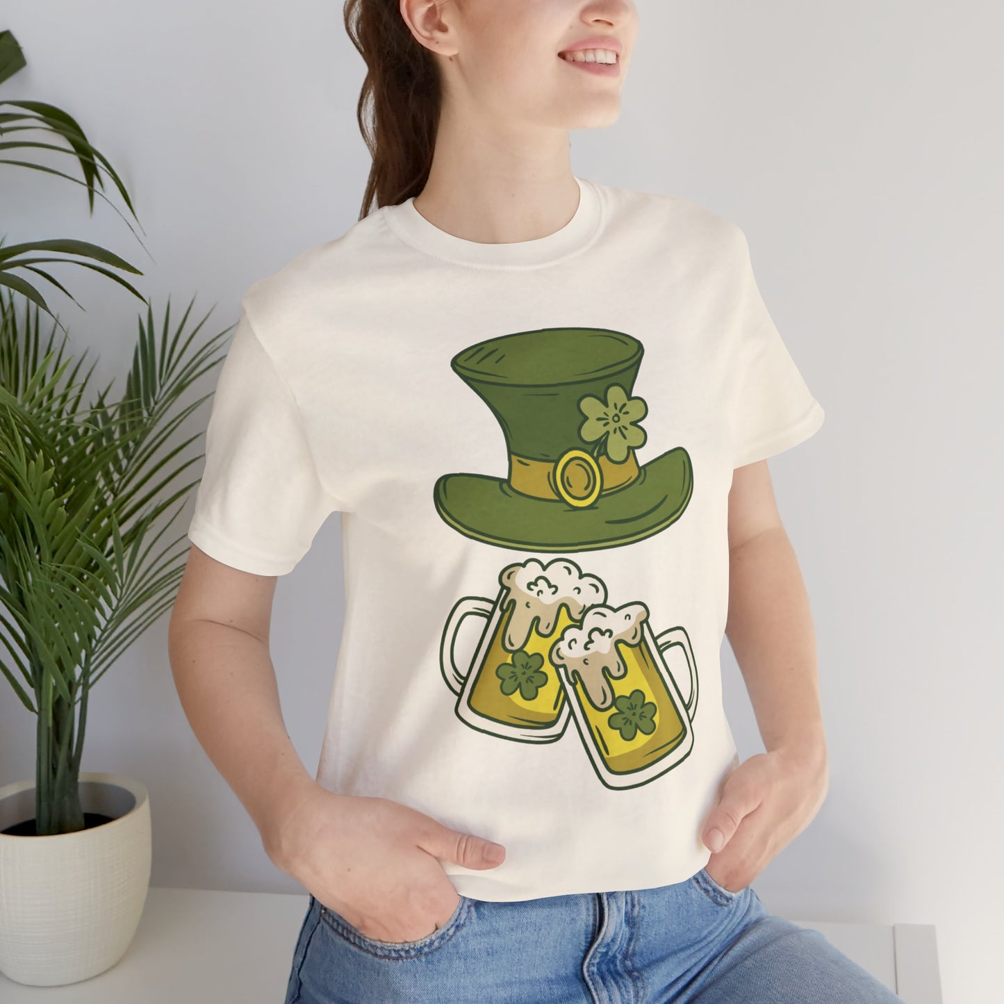 Unisex Cotton Tee Shirt with Lucky Prints