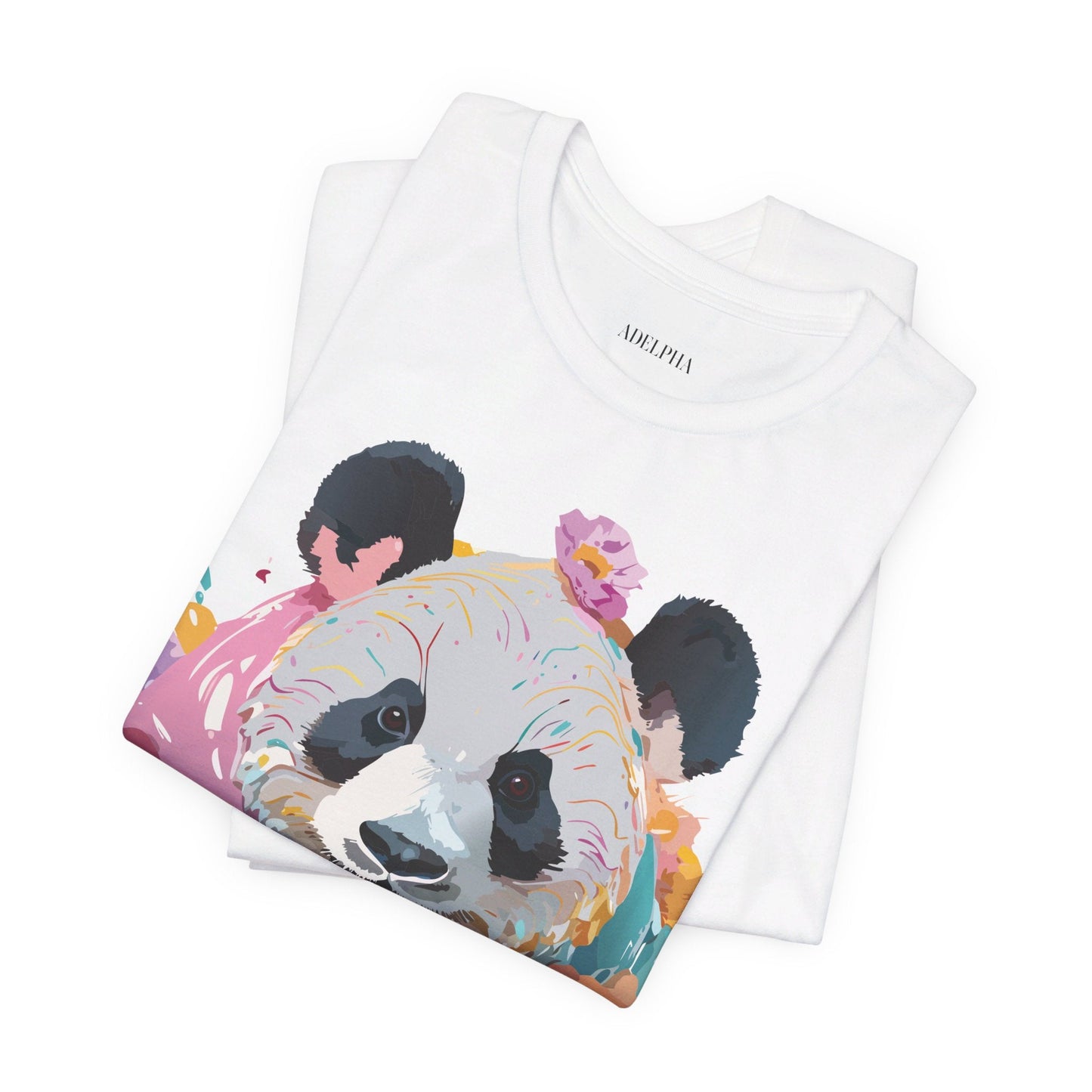 Panda Premium Graphic Tee Unisex Jersey Short Sleeve By Adelpha Vintage Inspired Artwork