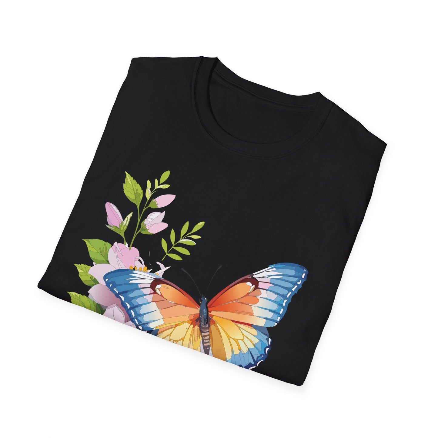 Butterfly T Shirt Unisex Monarch Design Gildan Softstyle 64000 Ring Spun Cotton Tee