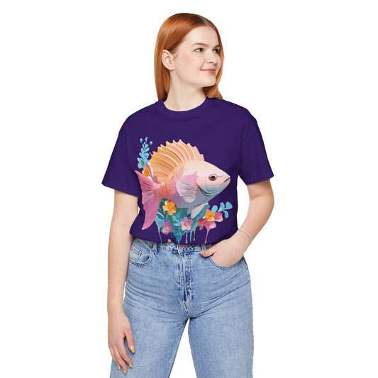 Fish Graphic Unisex 100 Cotton Vintage Artwork Tee 1
