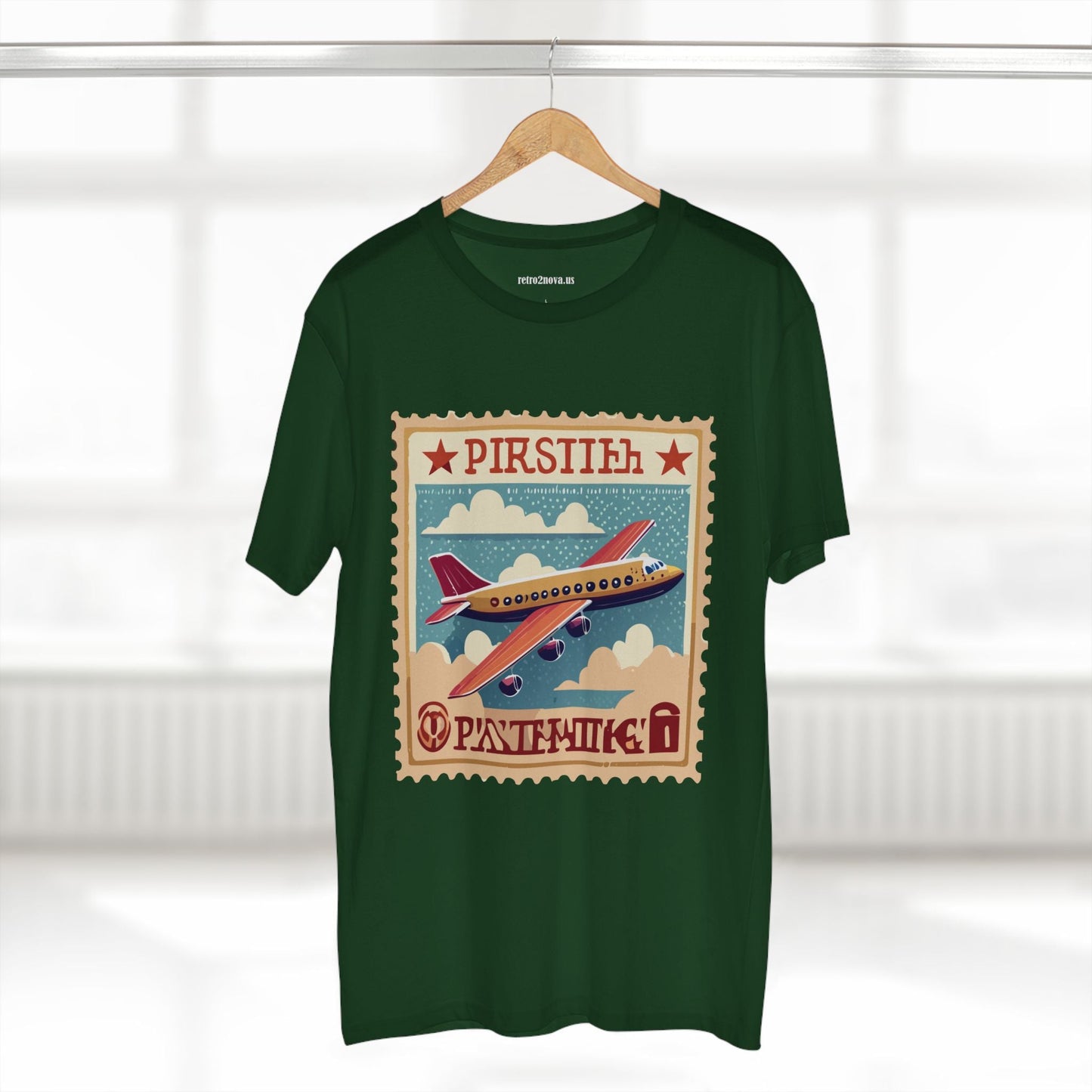 Postage Stamp Shirt Unisex Premium Cotton Tee PS44 Original Art Design Retro Collection