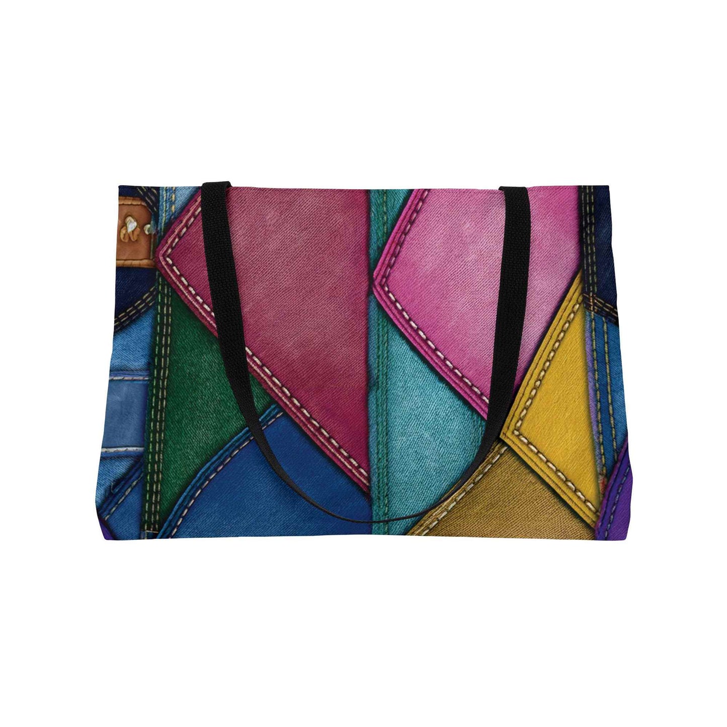 Denim Color Imitation Print Unisex  Yoga Bag  Spun Polyester 24x13 Canvas Gym Bag 34-2