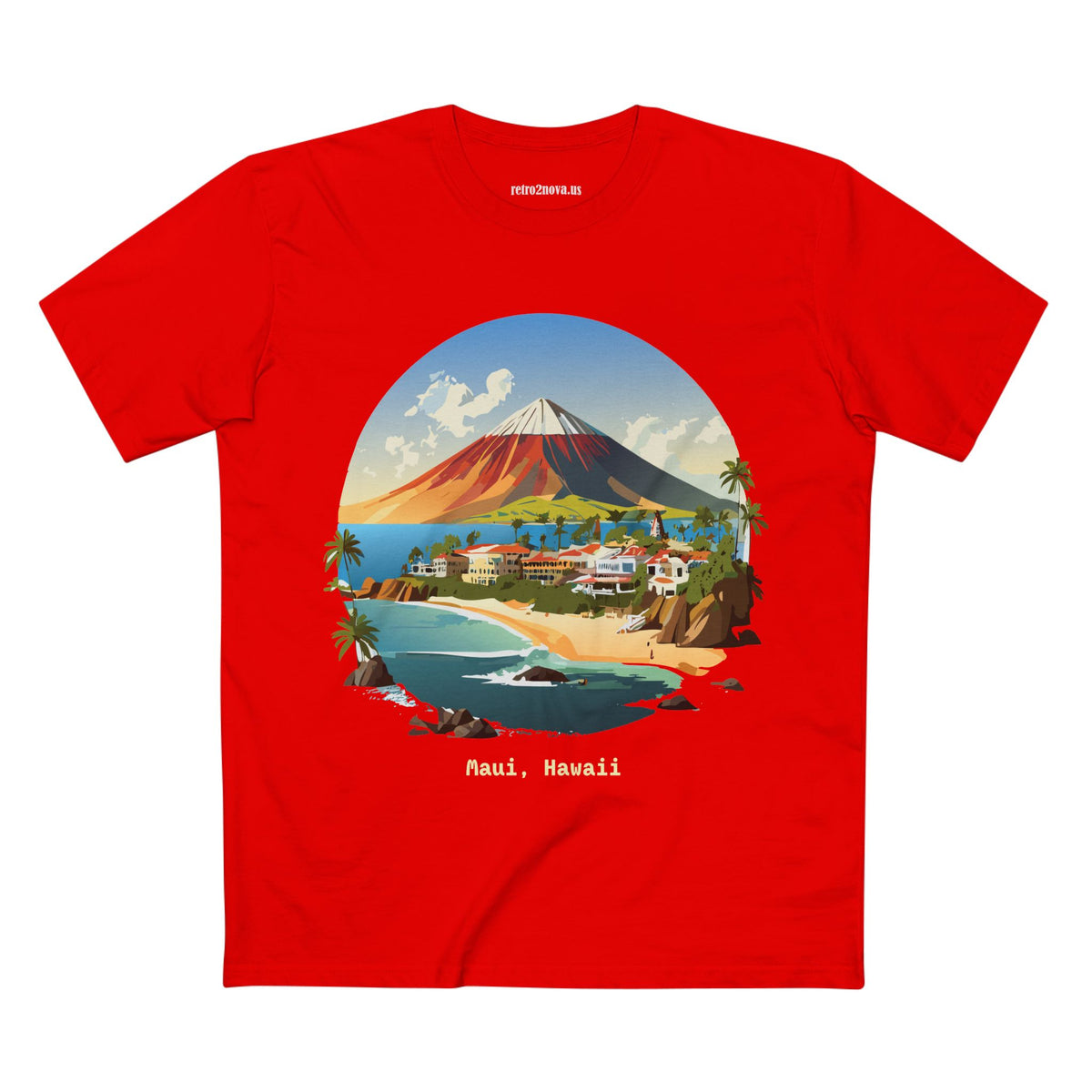 Maui Hawaii Vintage Beach Scene T-Shirt | Tropical Island Graphic Tee