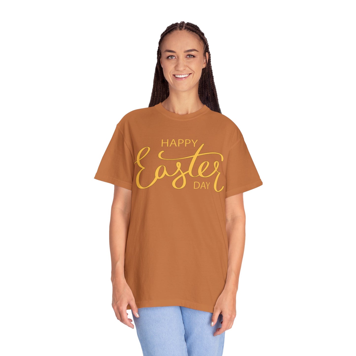 Happy Easter Day T-Shirt, Tee Shirt with Easter Signature, T Shirt with Easter Prints, Tee Shirt with Easter Design