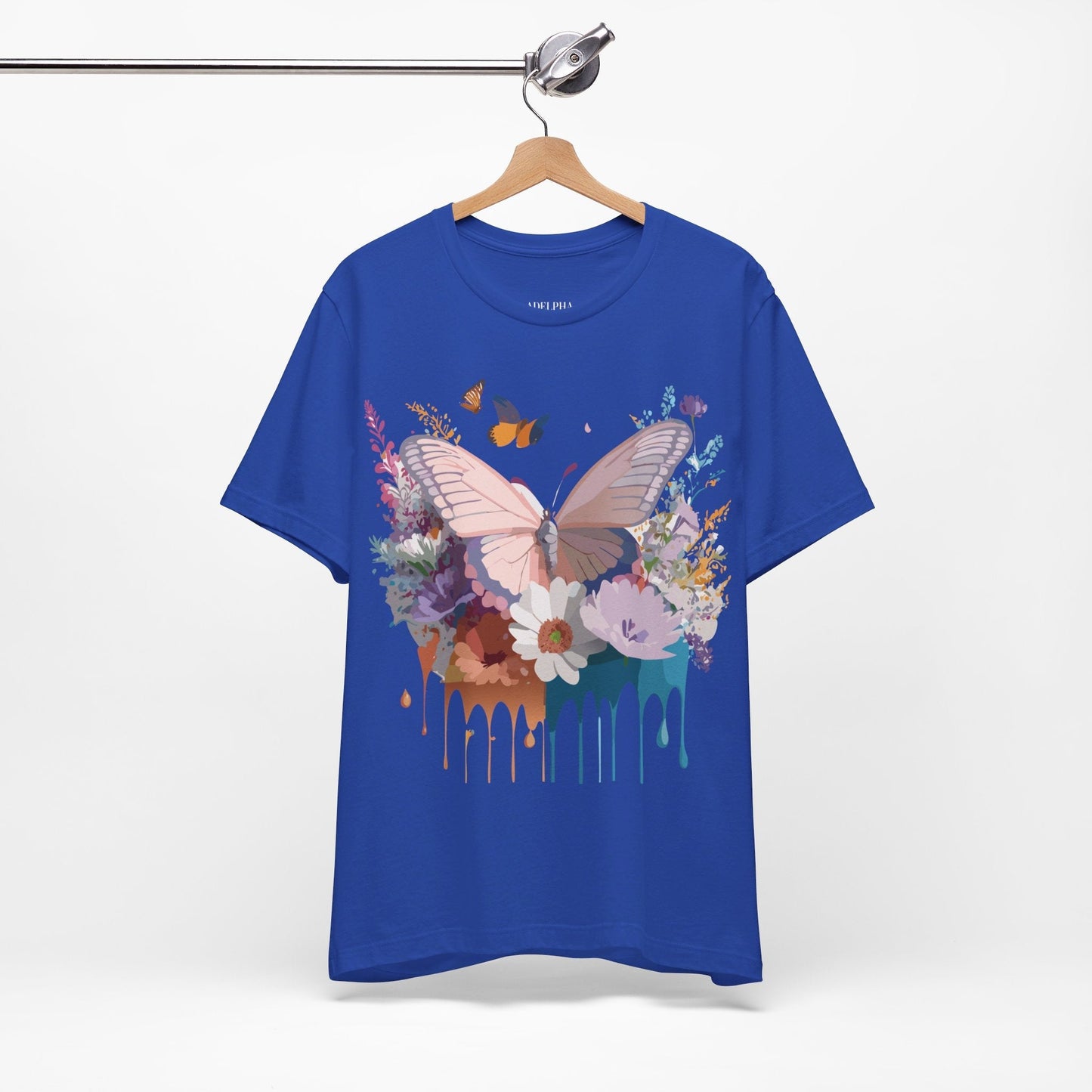 Butterfly Graphic Tee Unisex Vintage Art Design Adelpha Short Sleeve