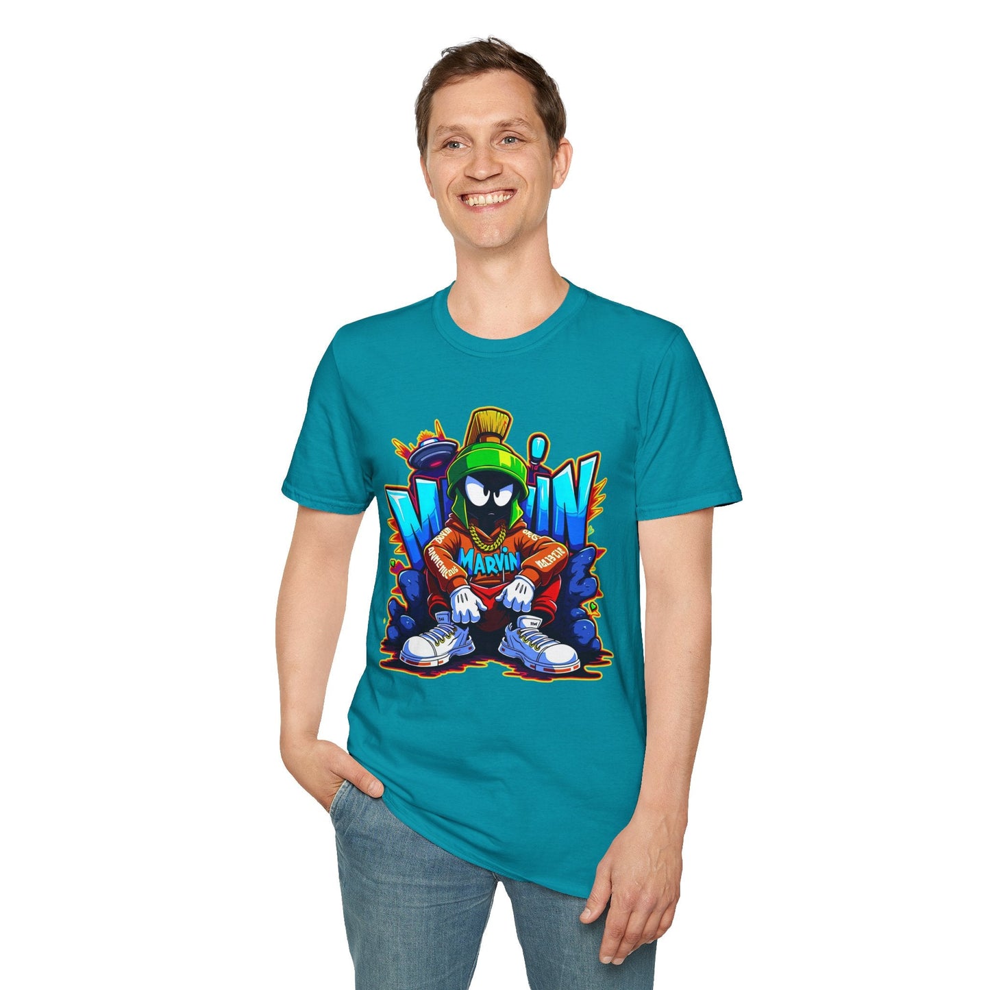 Unisex Cartoon T Shirt With Funny Animals Animation Graphic Gildan Softstyle 64000