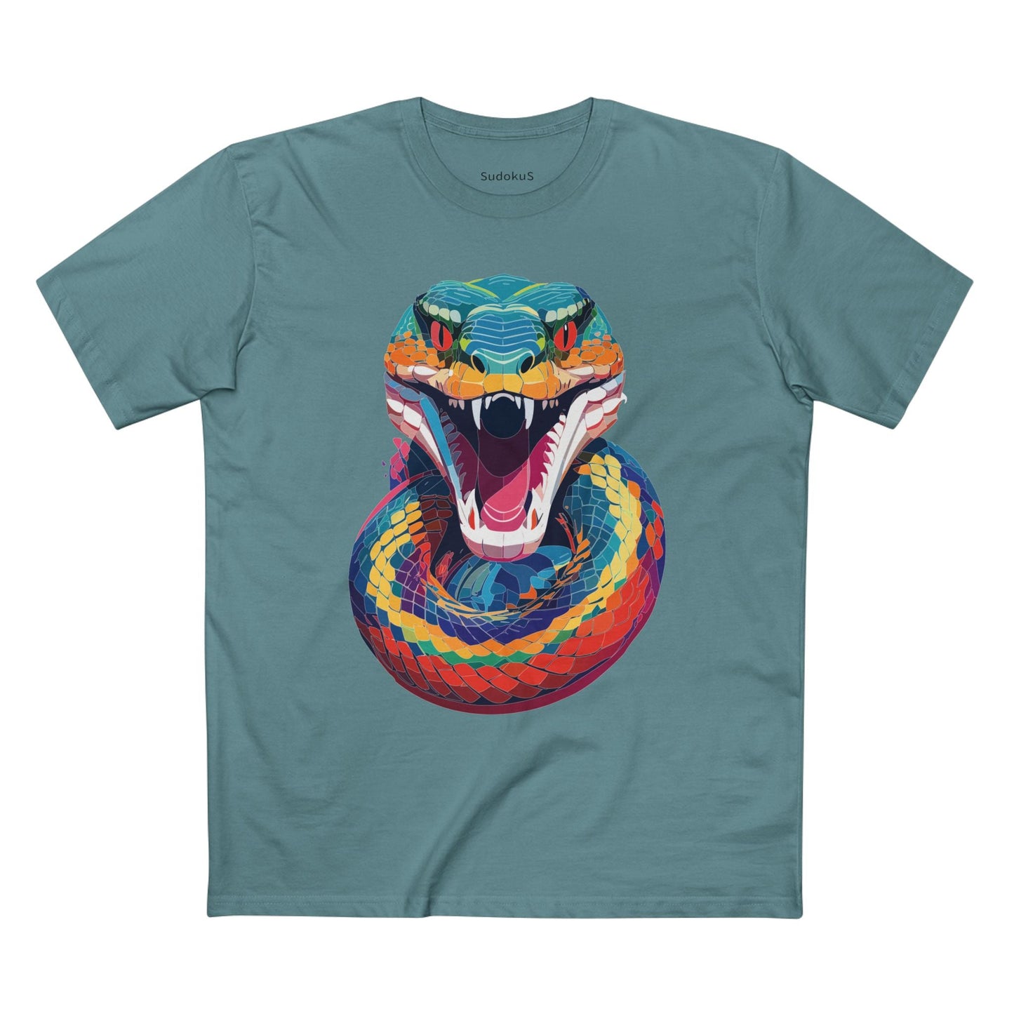 Snake Graphic Unisex 100 Cotton Staple Tee with Animal Design Artwork 3