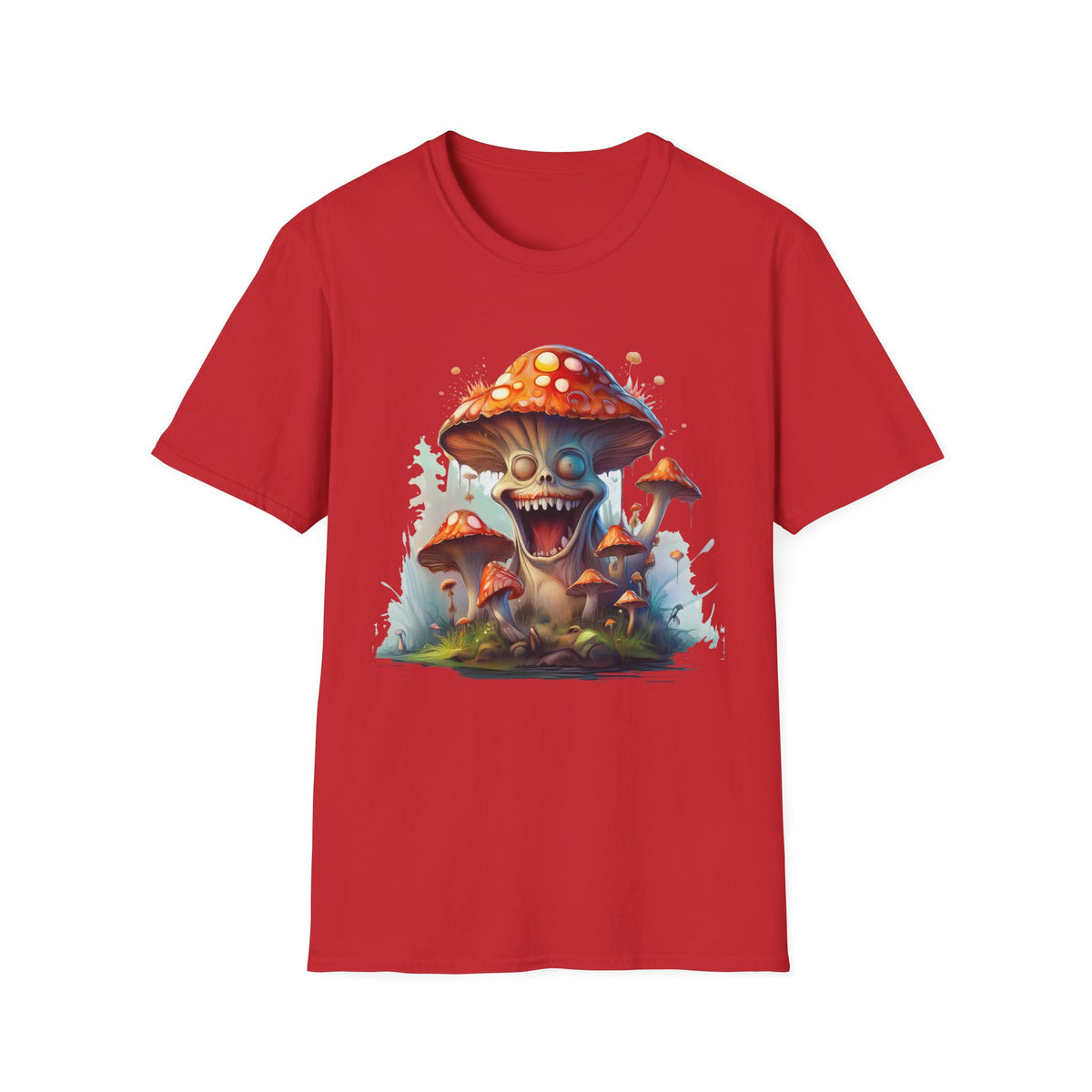 Funny Mashroom Cartoon  Graphic Tee Gildan Unisex 100 Cotton Tee Shirt c21