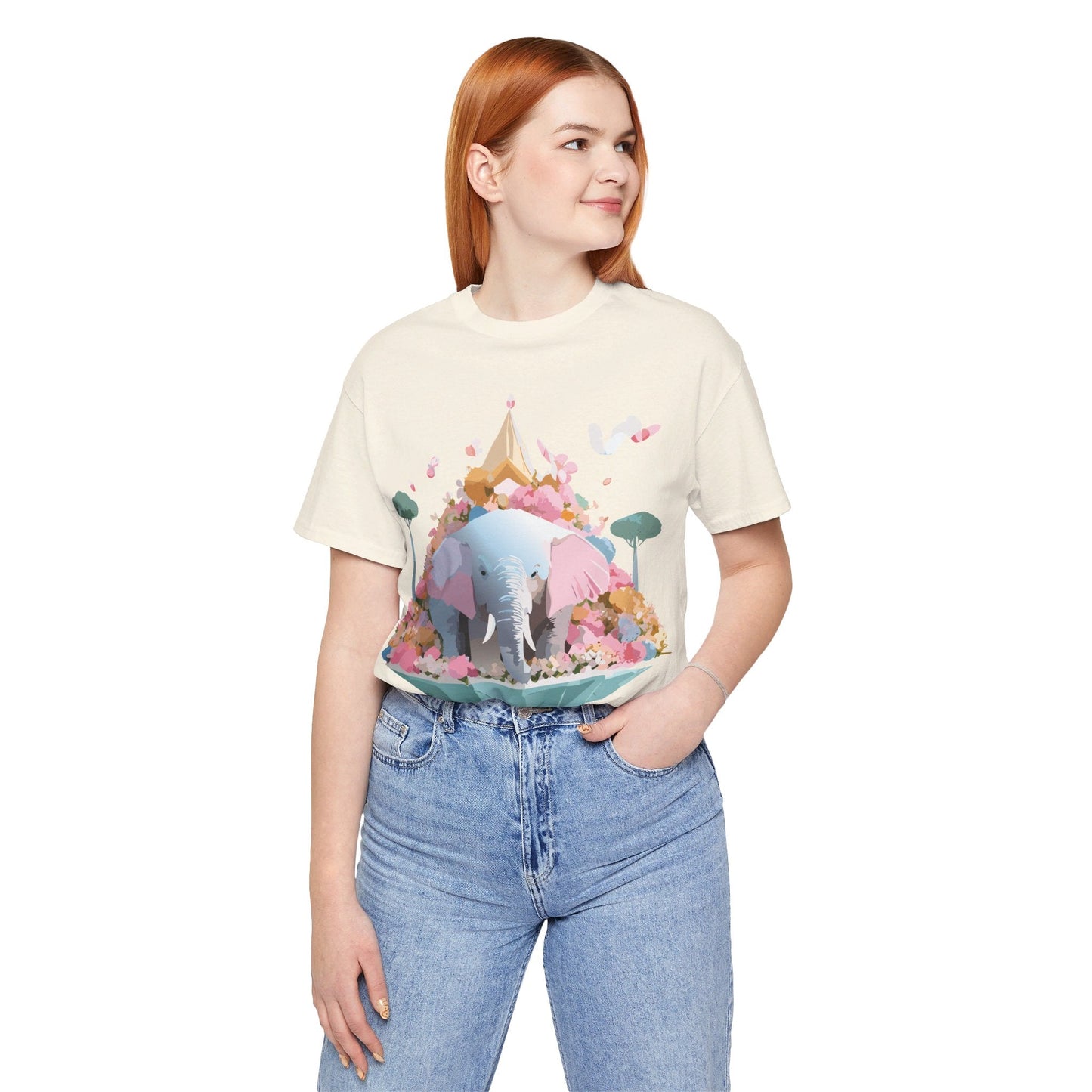 Elephant Graphic Unisex 100 Cotton Jersey Vintage Art Design Tee 19