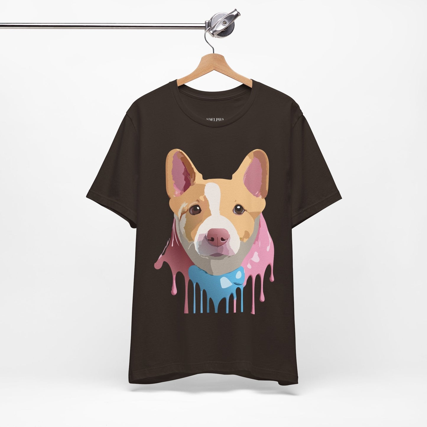 Adelpha Graphic Dog Shirt Unisex Vintage Inspired Tee Short Sleeve Comfort Wear Everyday