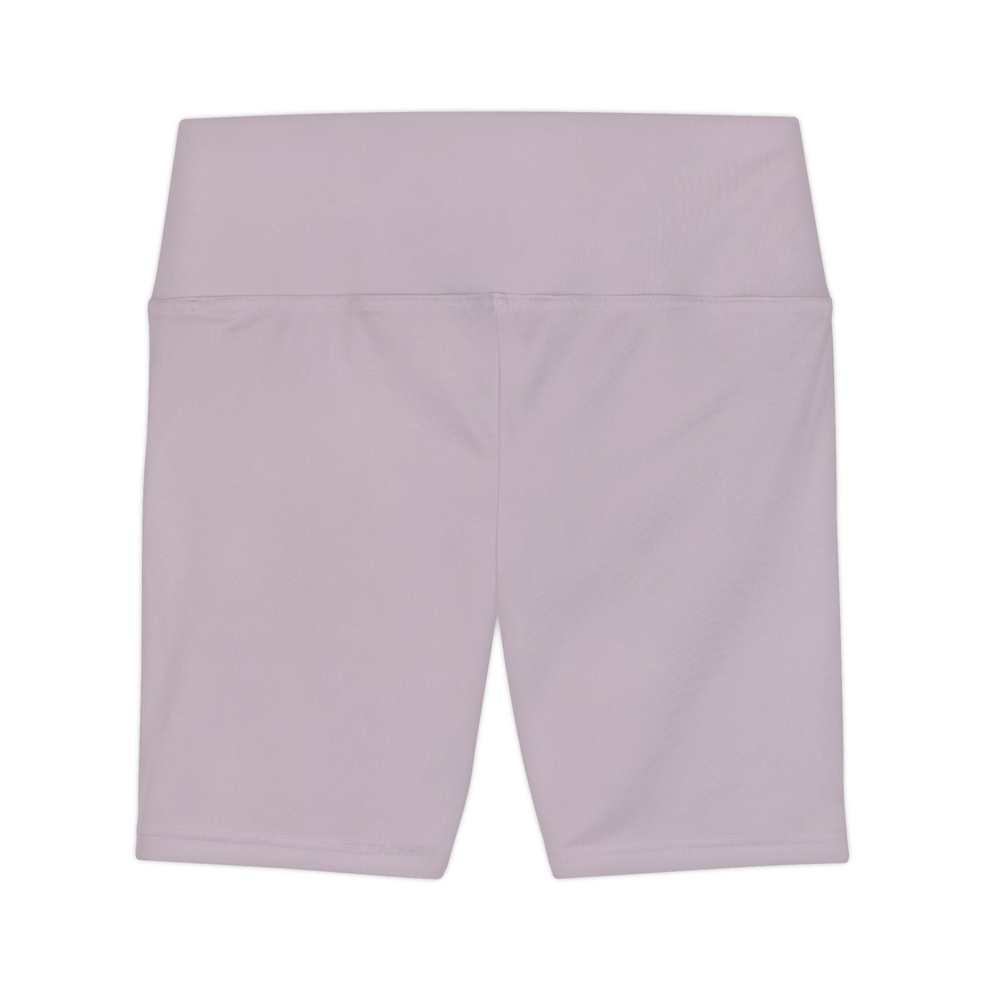 Pale Purple Women's Workout Shorts — Solid High-Waist Biker Shorts for Exercise & Everyday Wear
