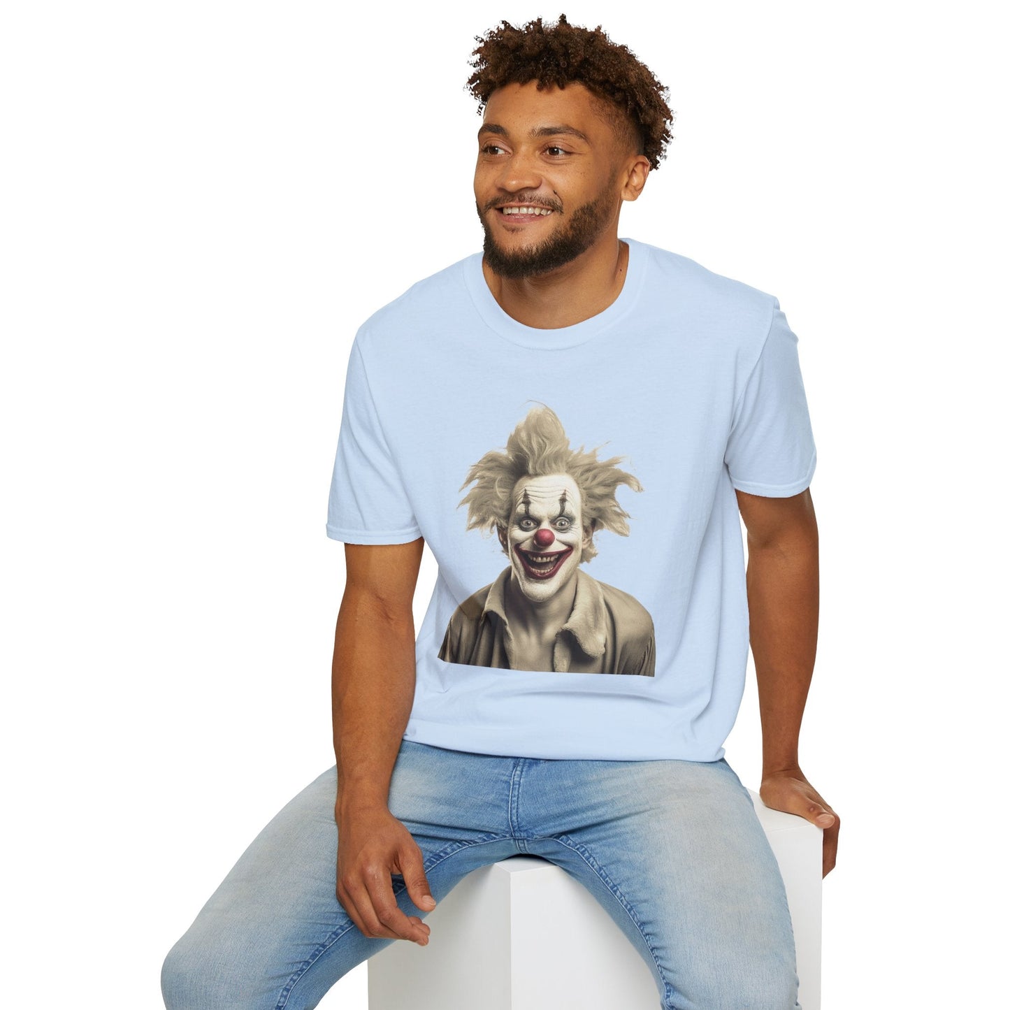 Clown Shirt Unisex T Shirt Funny Man Circus Shirt Scary Man Shirt Softstyle Gildan 64000