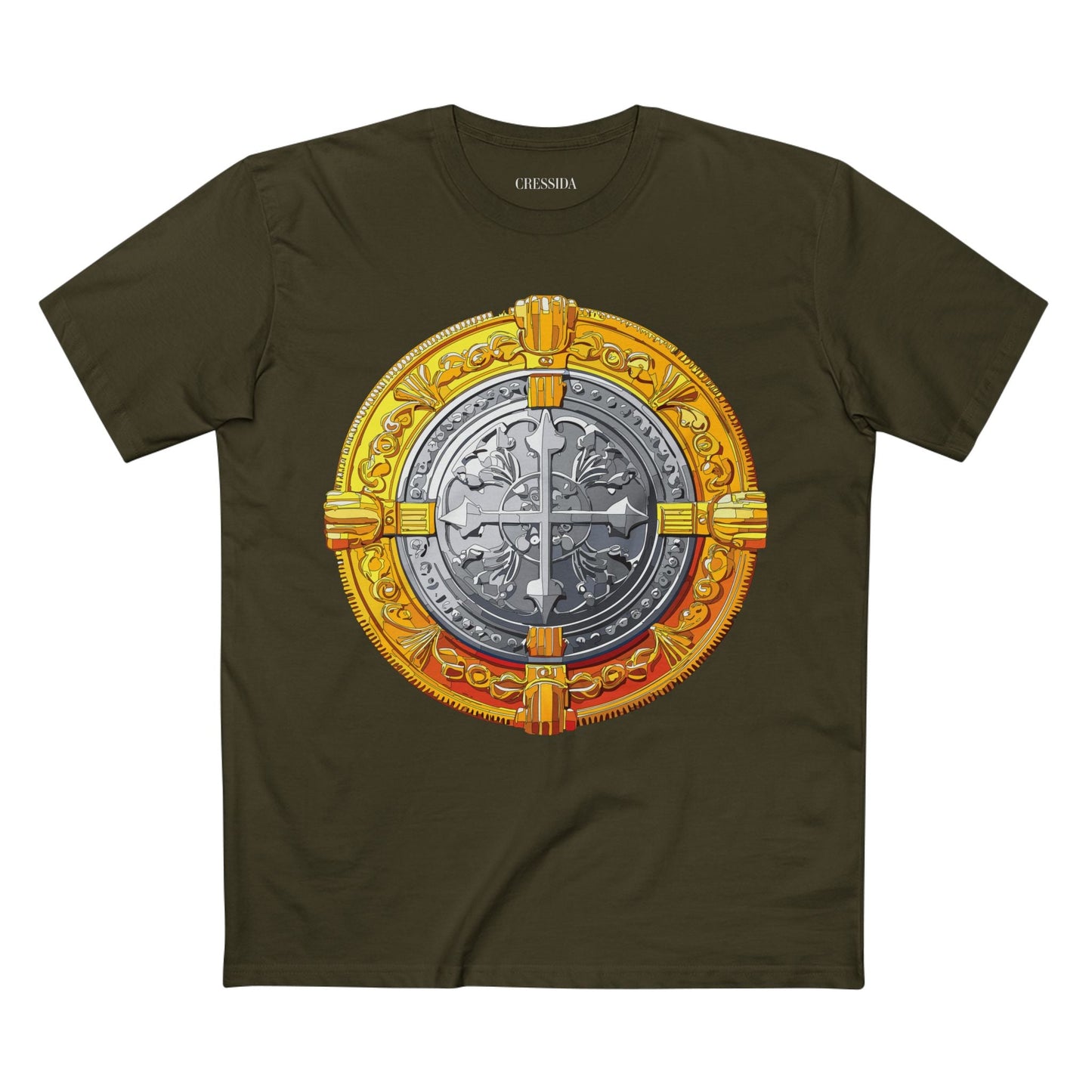 Antique Gold Coin Graphic Design T-Shirt Unisex 100 Cotton With Golden Print Artwork Tee 14