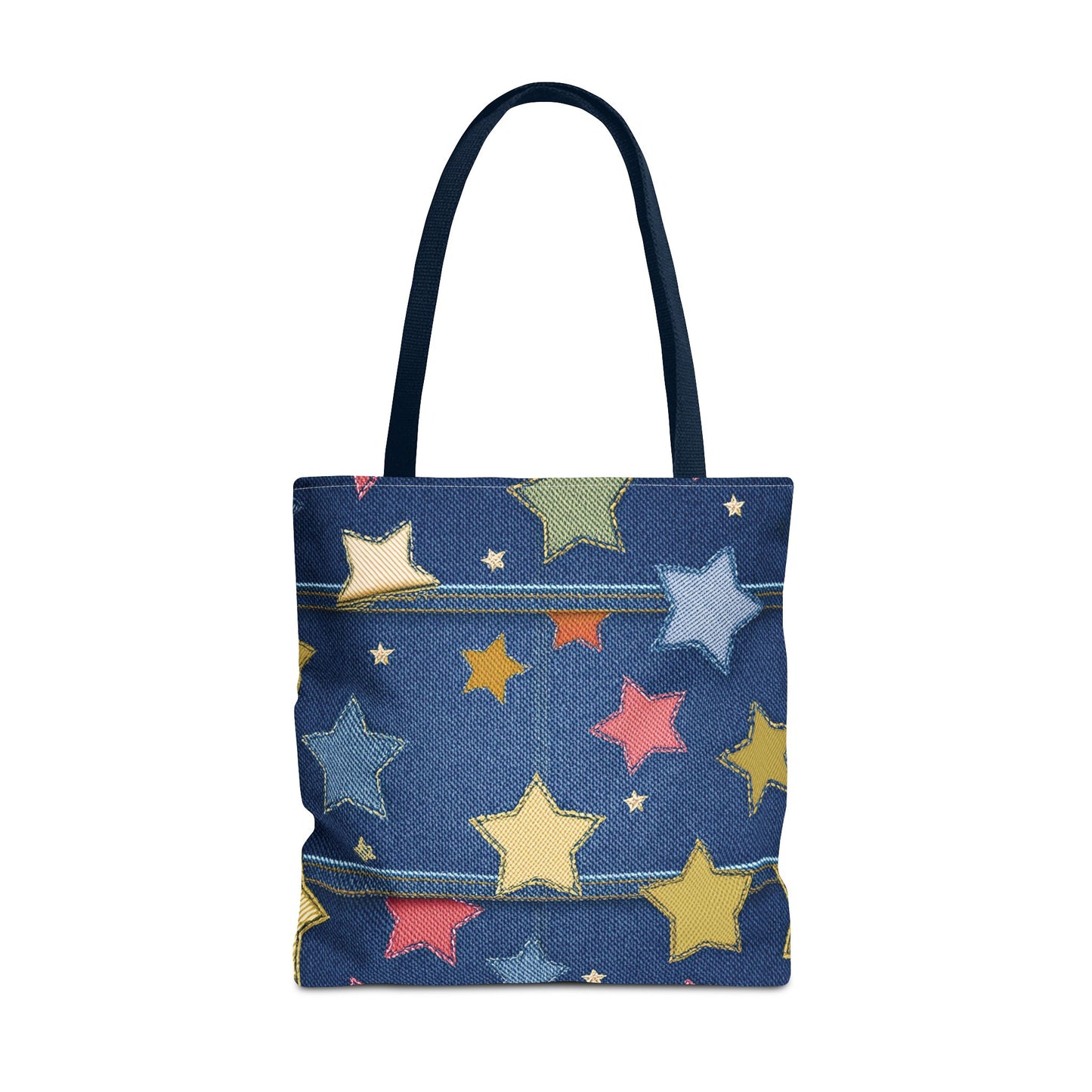 Denim Fabric Imitation Print Unisex Canvas Bag Poly Spun 3 Sizes Tote Bag 181-5