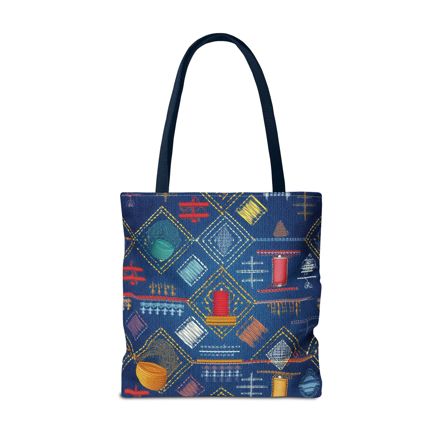 Diwali Graphic Denim Fabric Imitation Print Unisex Canvas Bag Poly Spun 3 Sizes Tote Bag 205-23