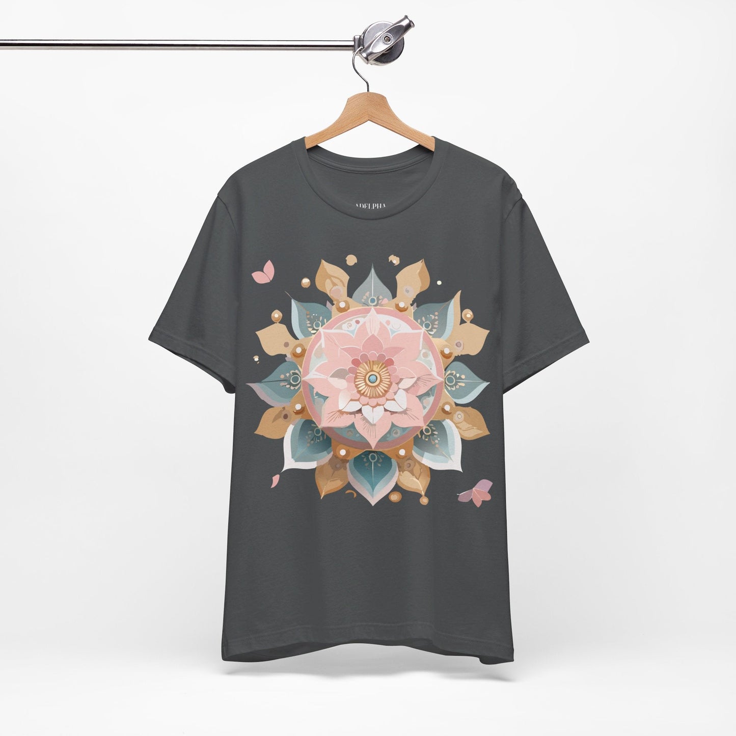 Mandala Graphic Unisex 100 Cotton Vintage Floral Artwork Tee 12
