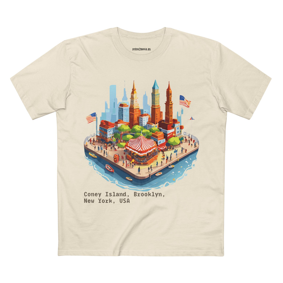 Coney Island Brooklyn New York Cityscape Tee | Illustrated Landmark T-Shirt
