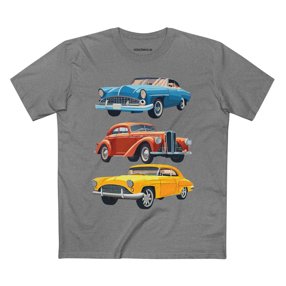 Retro Car Vintage Graphic Tee Staple Unisex 100 Cotton Tee Shirt - RC-4