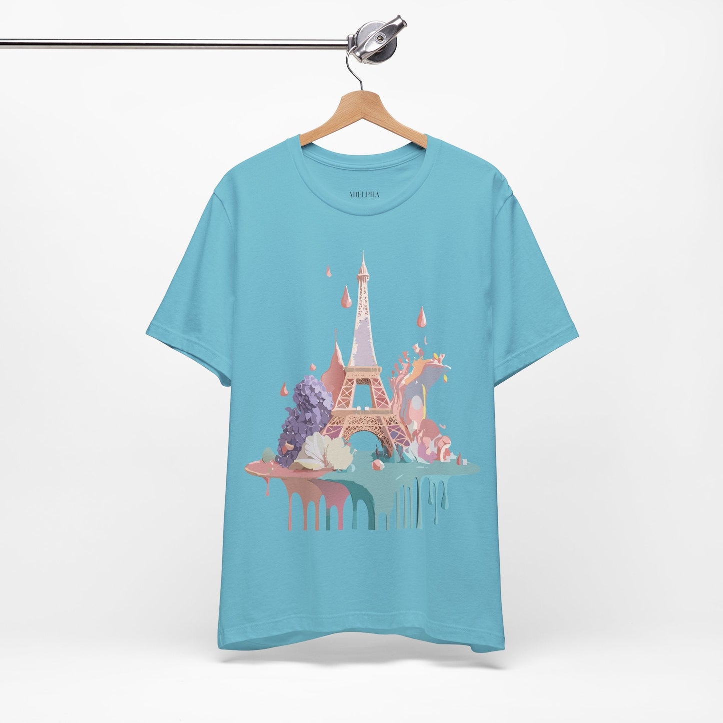 Paris Tourist Shirt Unisex Graphic Tee Vintage Inspired Artwork by Adelpha Short Sleeve Jersey