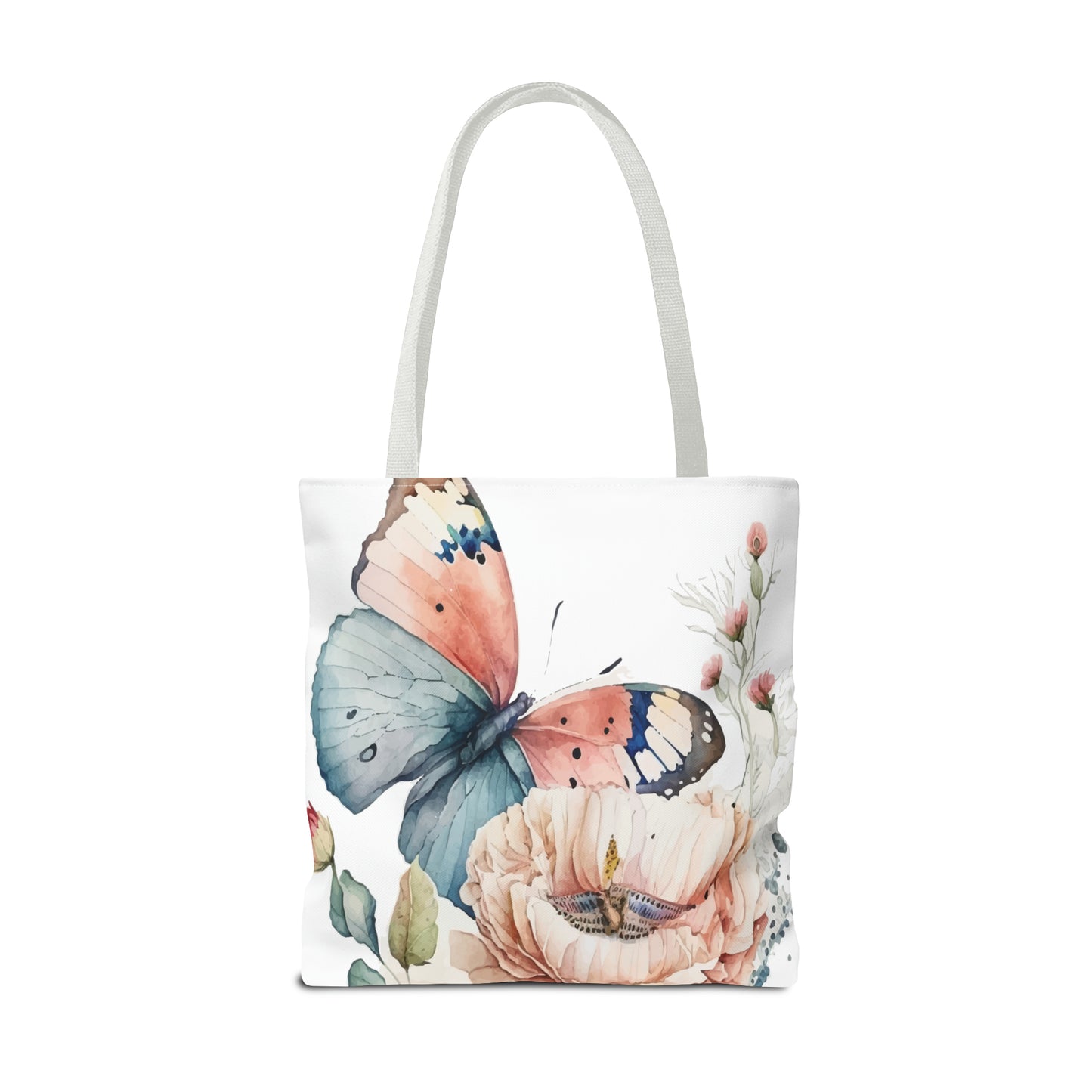 Bolsa de lona con estampados de mariposas 