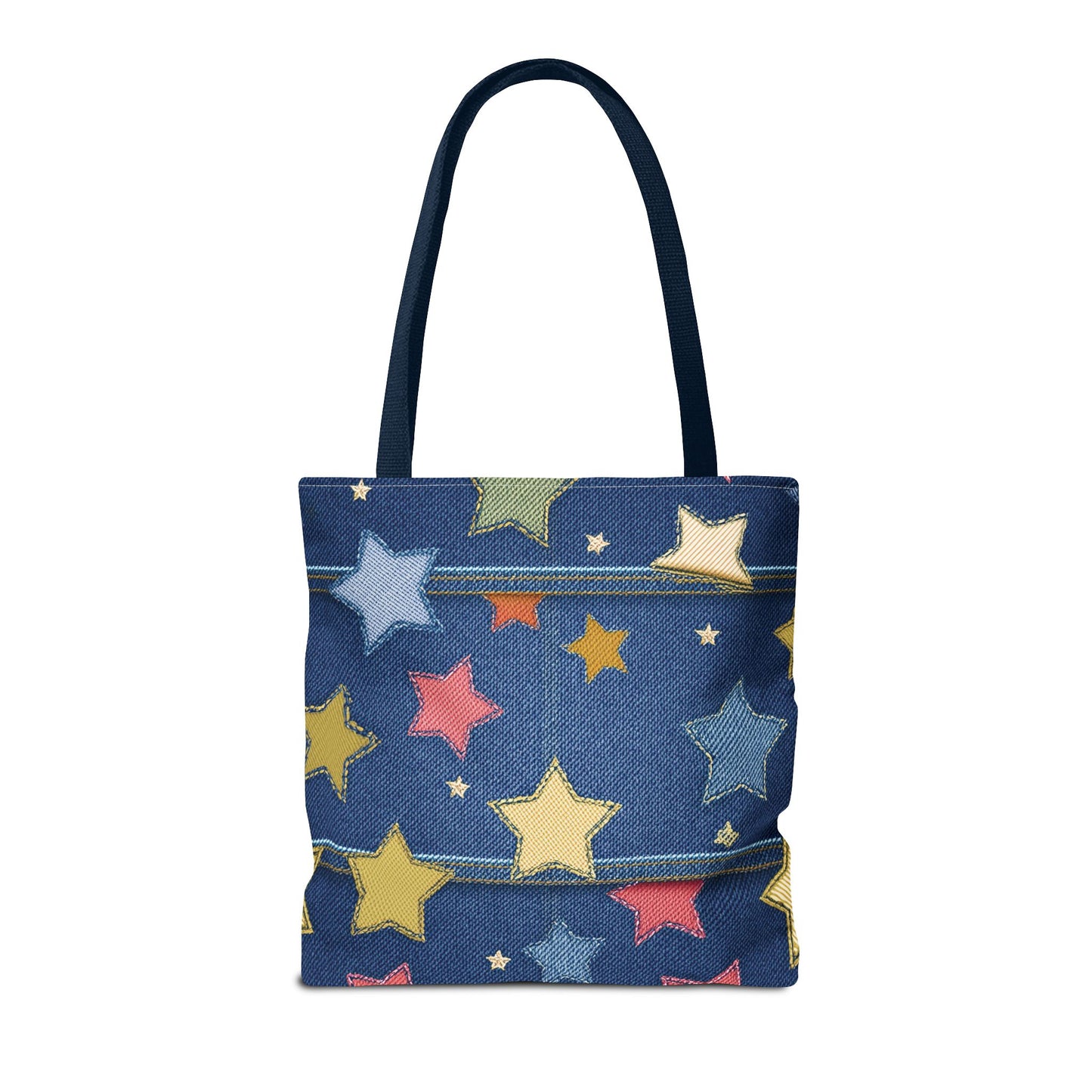 Denim Fabric Imitation Print Unisex Canvas Bag Poly Spun 3 Sizes Tote Bag 181-5
