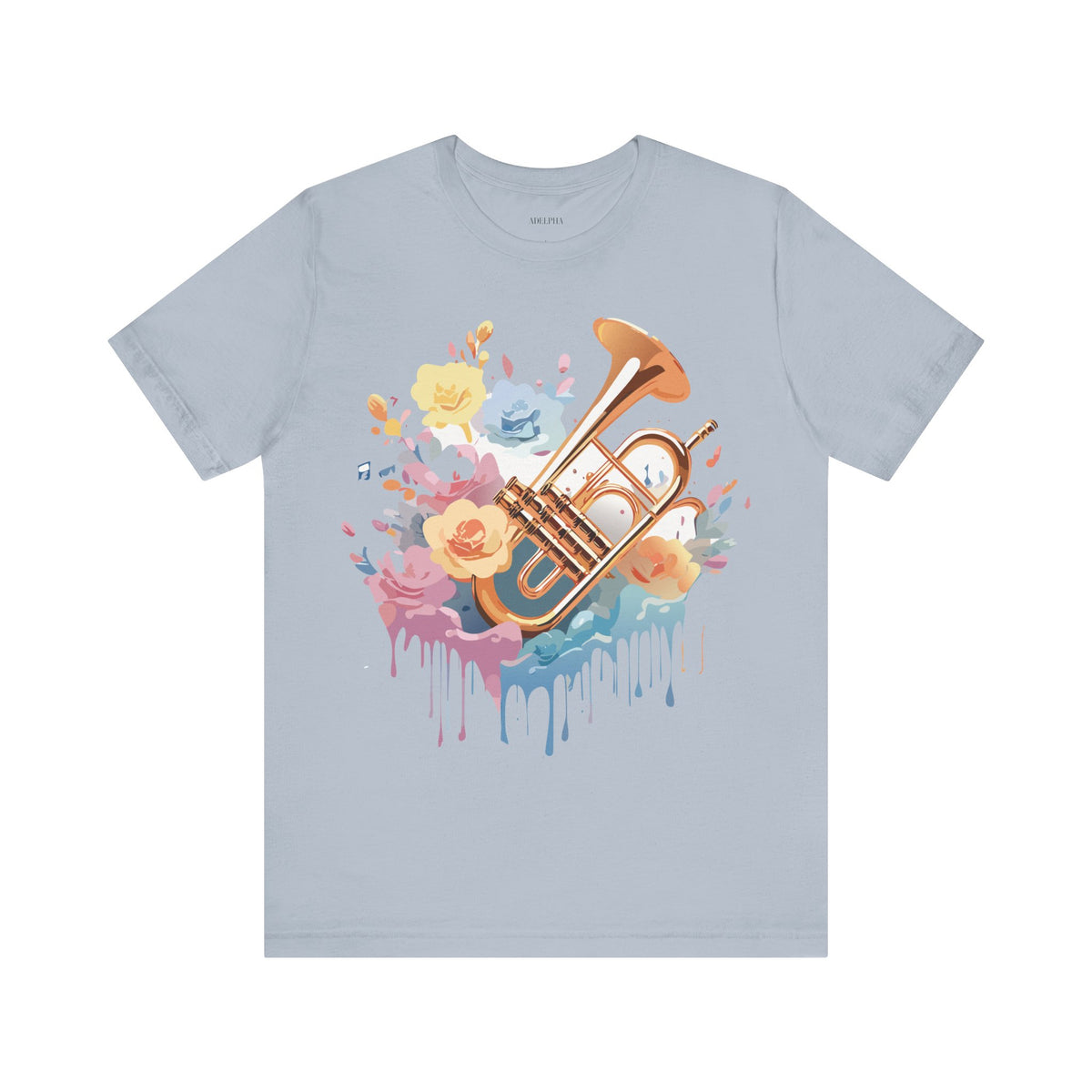 Music Graphic Unisex Cotton Bella+Canvas Tee with Art Design m158