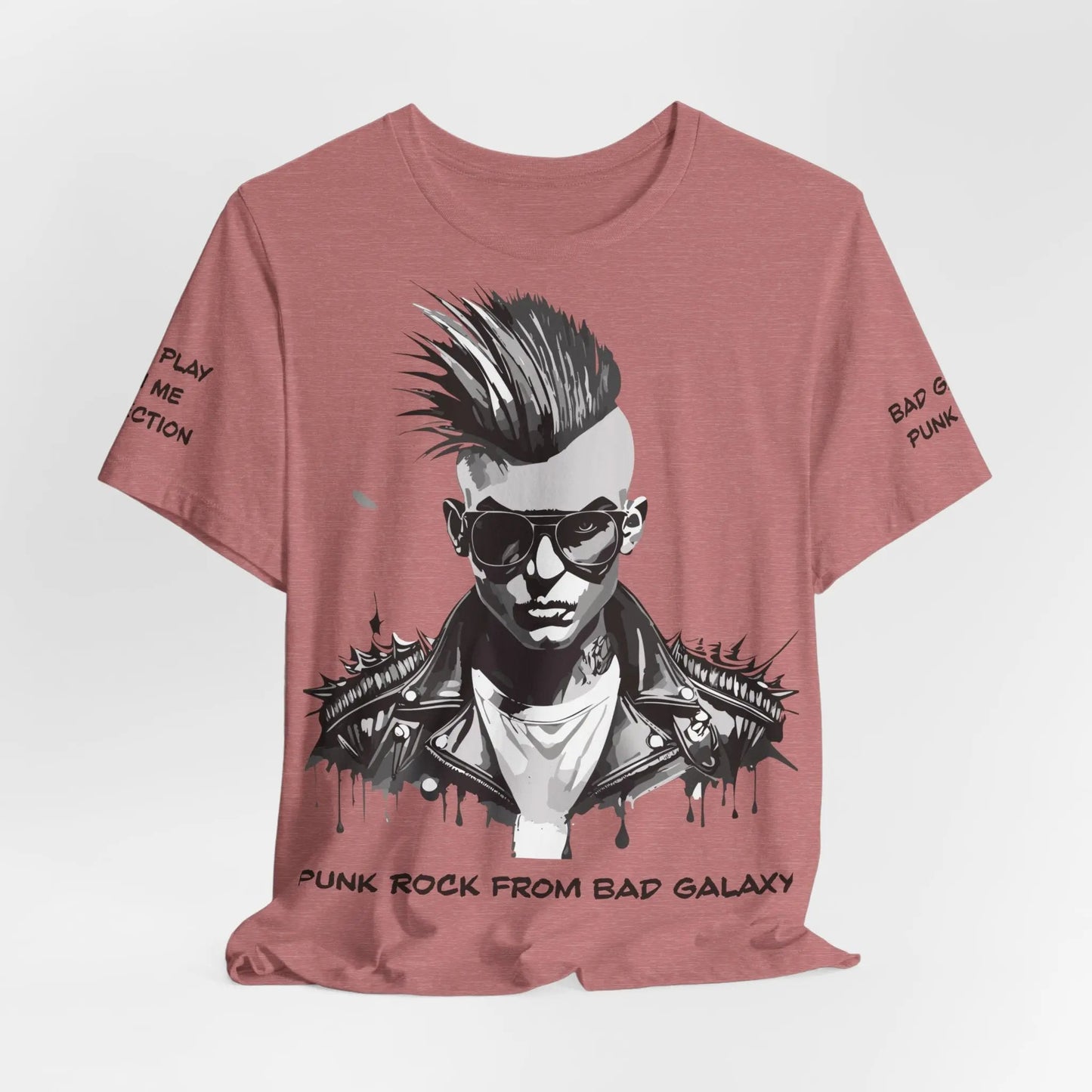 Punk Rock Tee Shirt From Bad Galaxy Made To Order 100 Percent Cotton Eco Friendly Inks